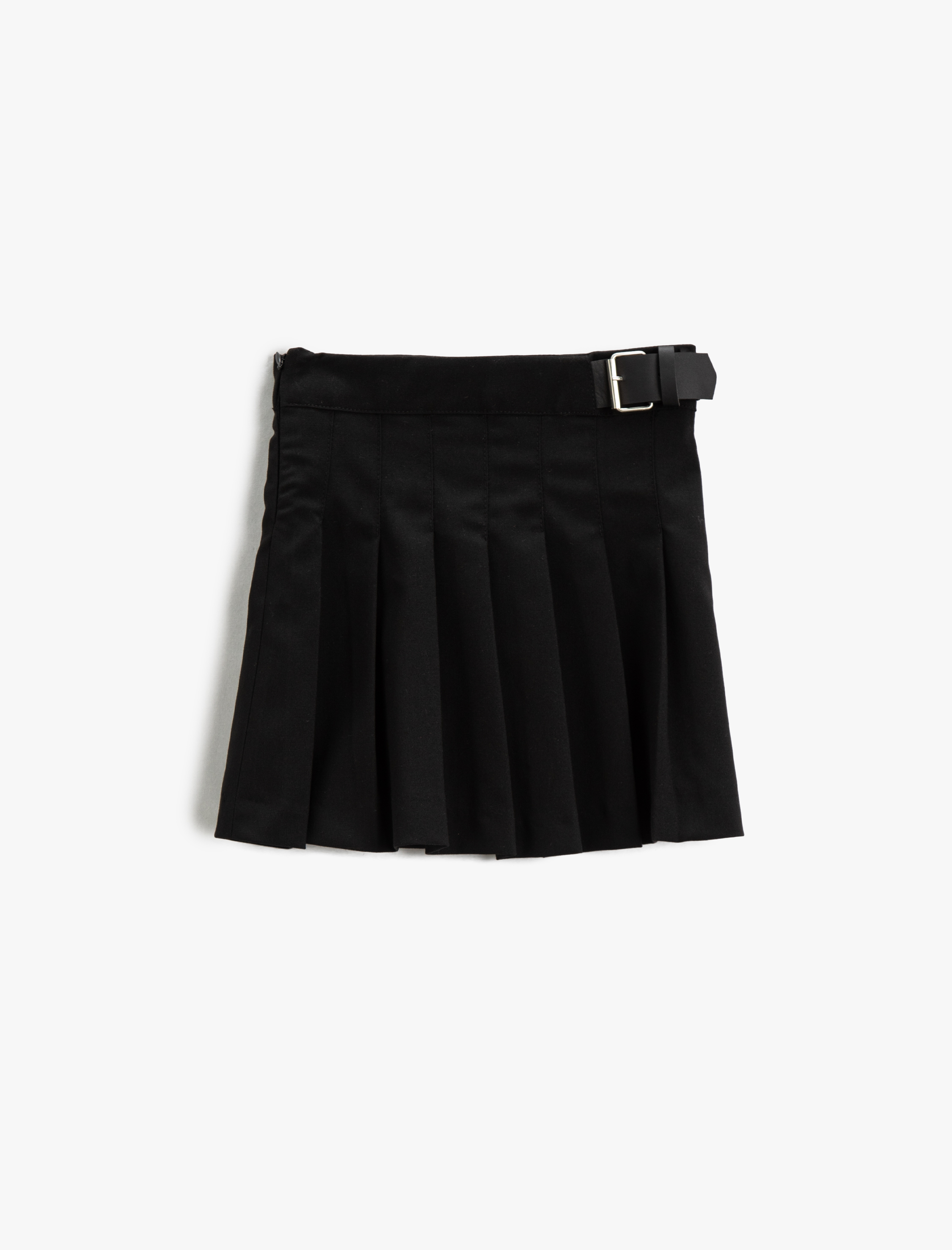  Kız Çocuk Pileli Etek Kemer Detaylı