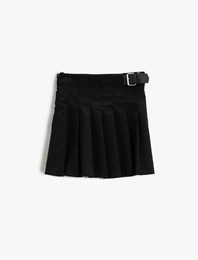 Pileli Etek Kemer Detaylı