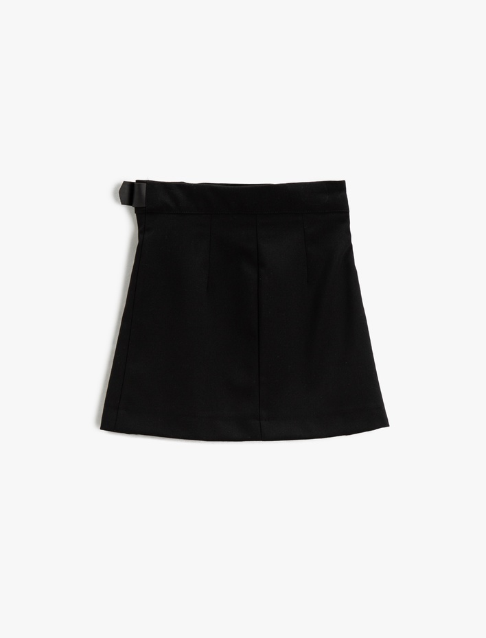 Kız Çocuk Pileli Etek Kemer Detaylı