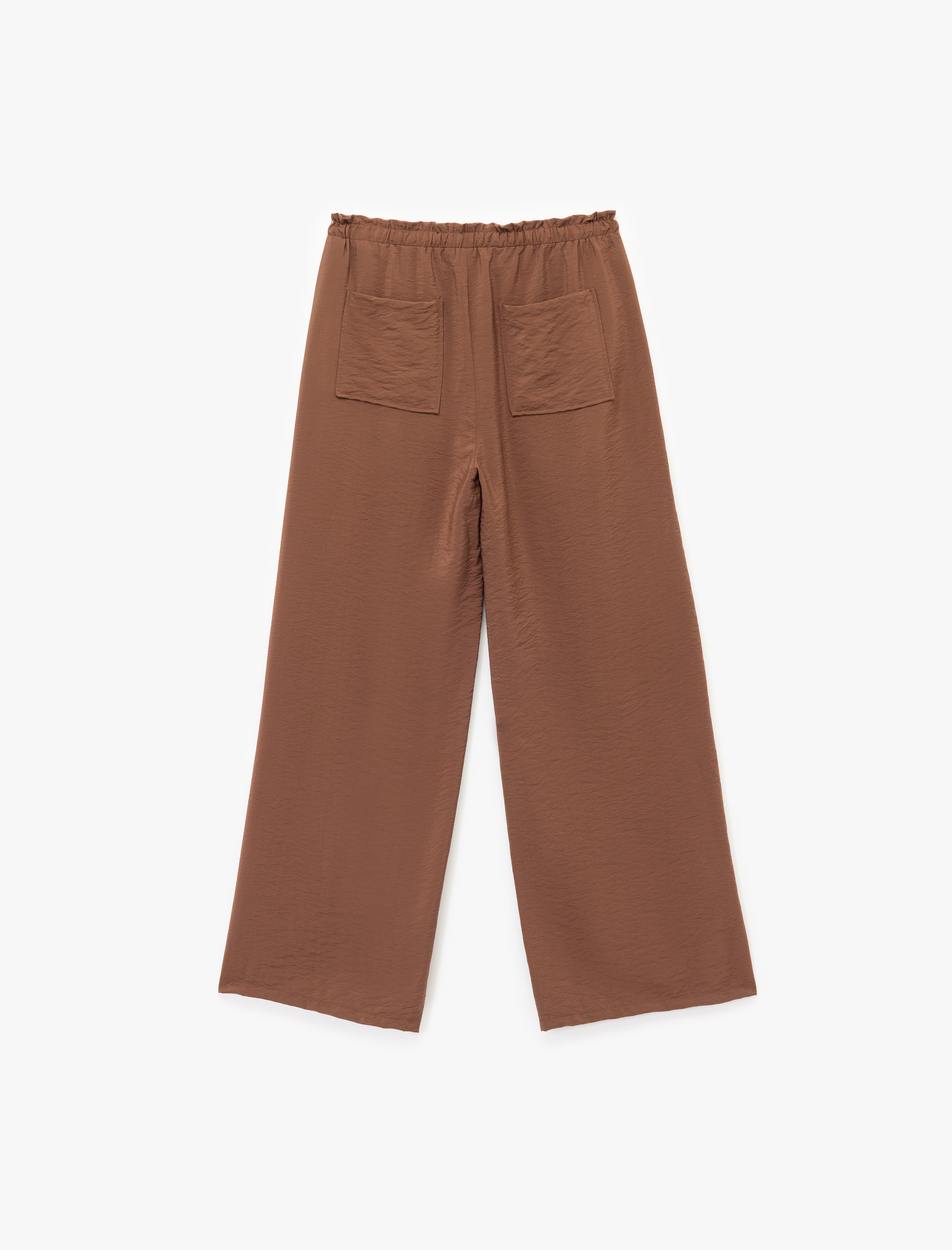   Beli Bağcıklı Rahat Kalıp Viskon Pantolon