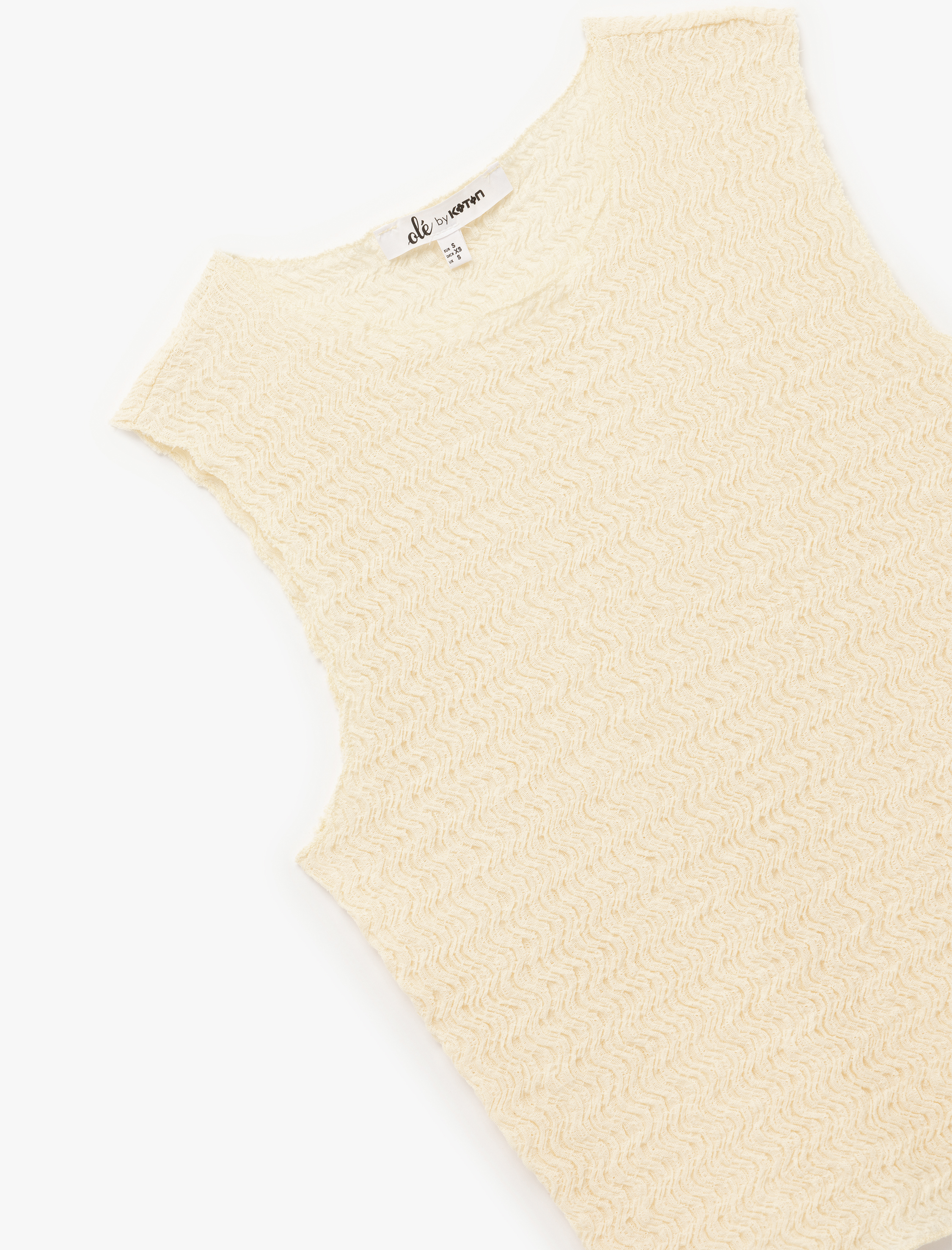   Kolsuz Bisiklet Yaka Bürümcük Bluz