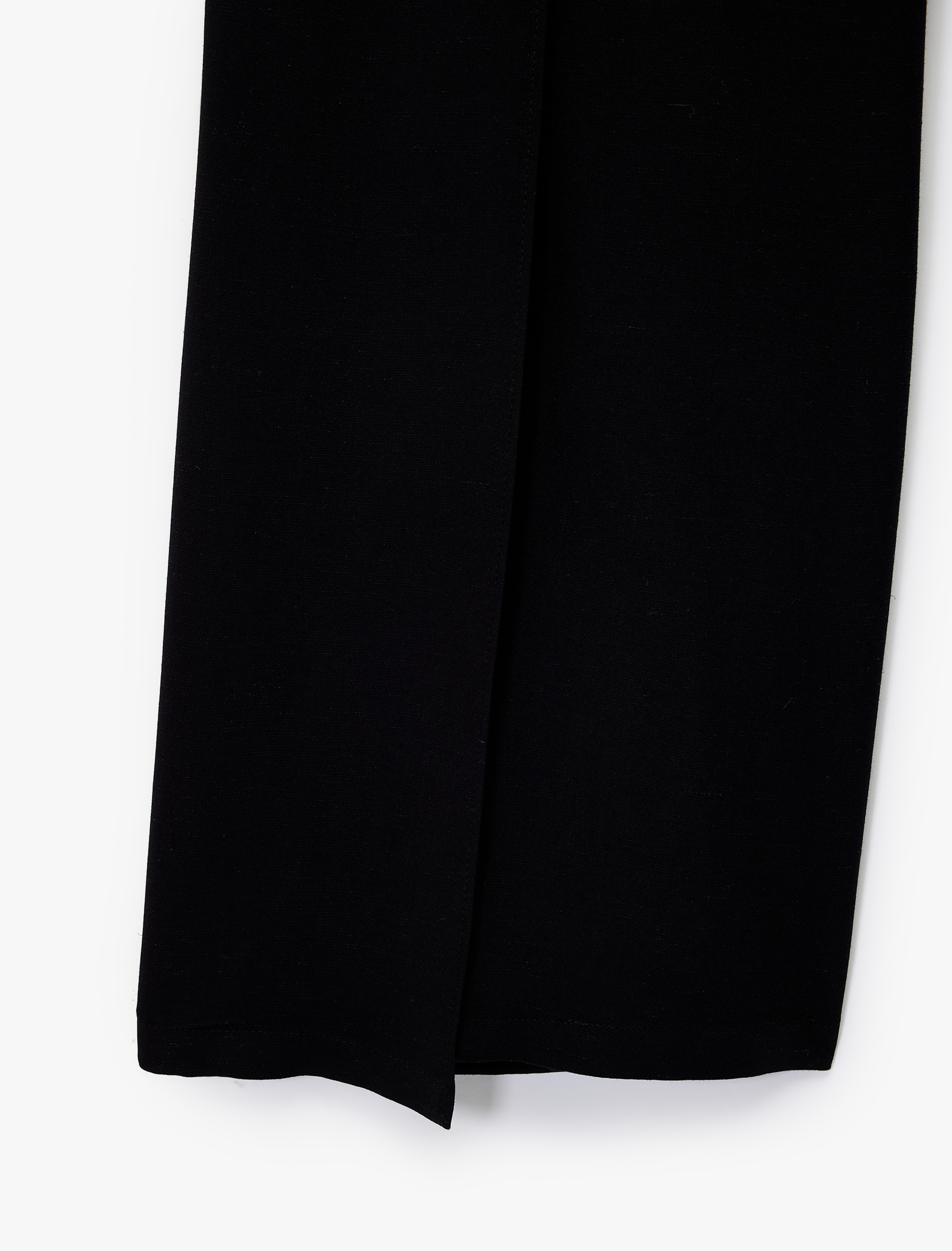   Viskon ve Keten Karışımlı Geniş Paça Pantolon