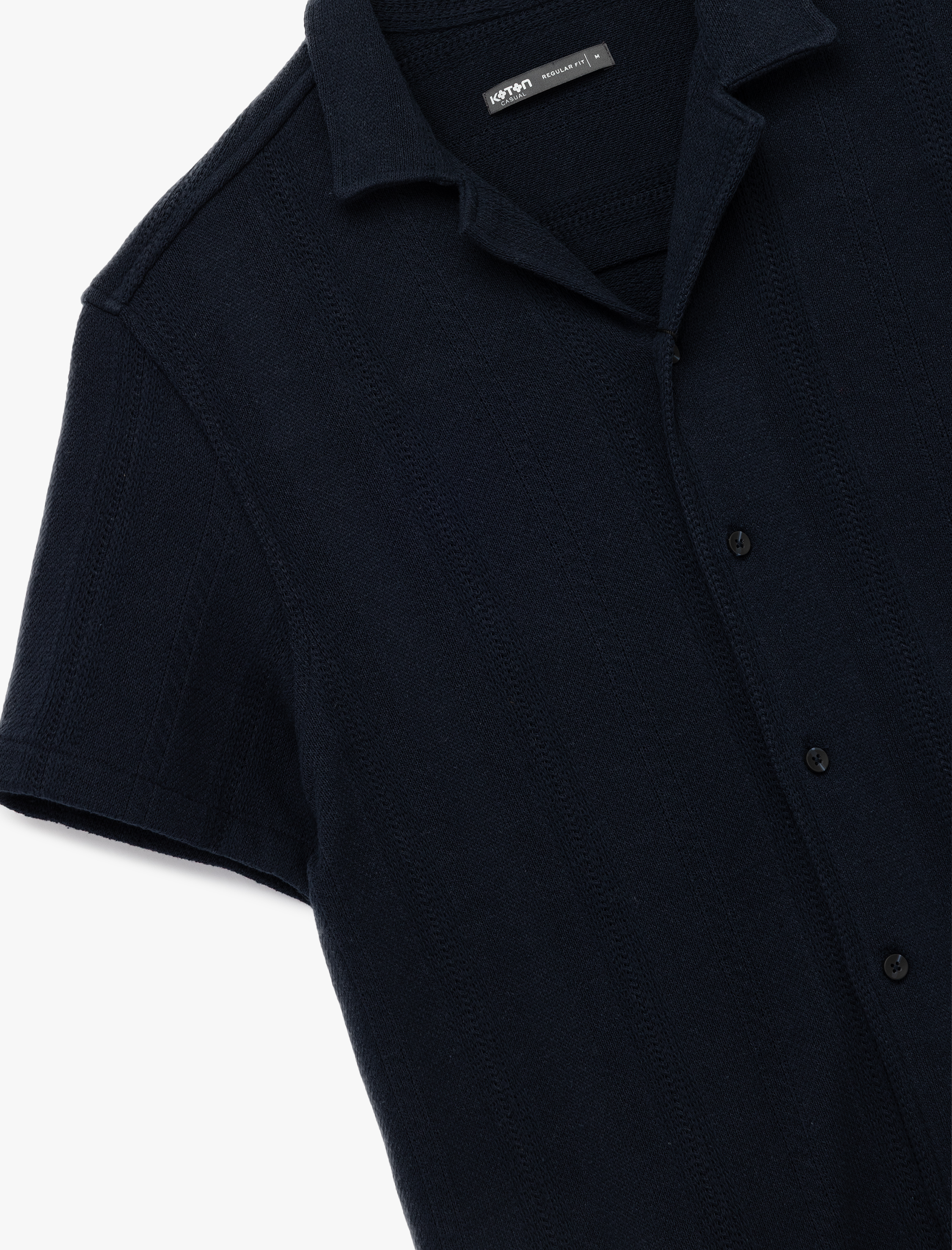   Regular Fit Pamuklu Apaş Yaka Kısa Kollu Gömlek