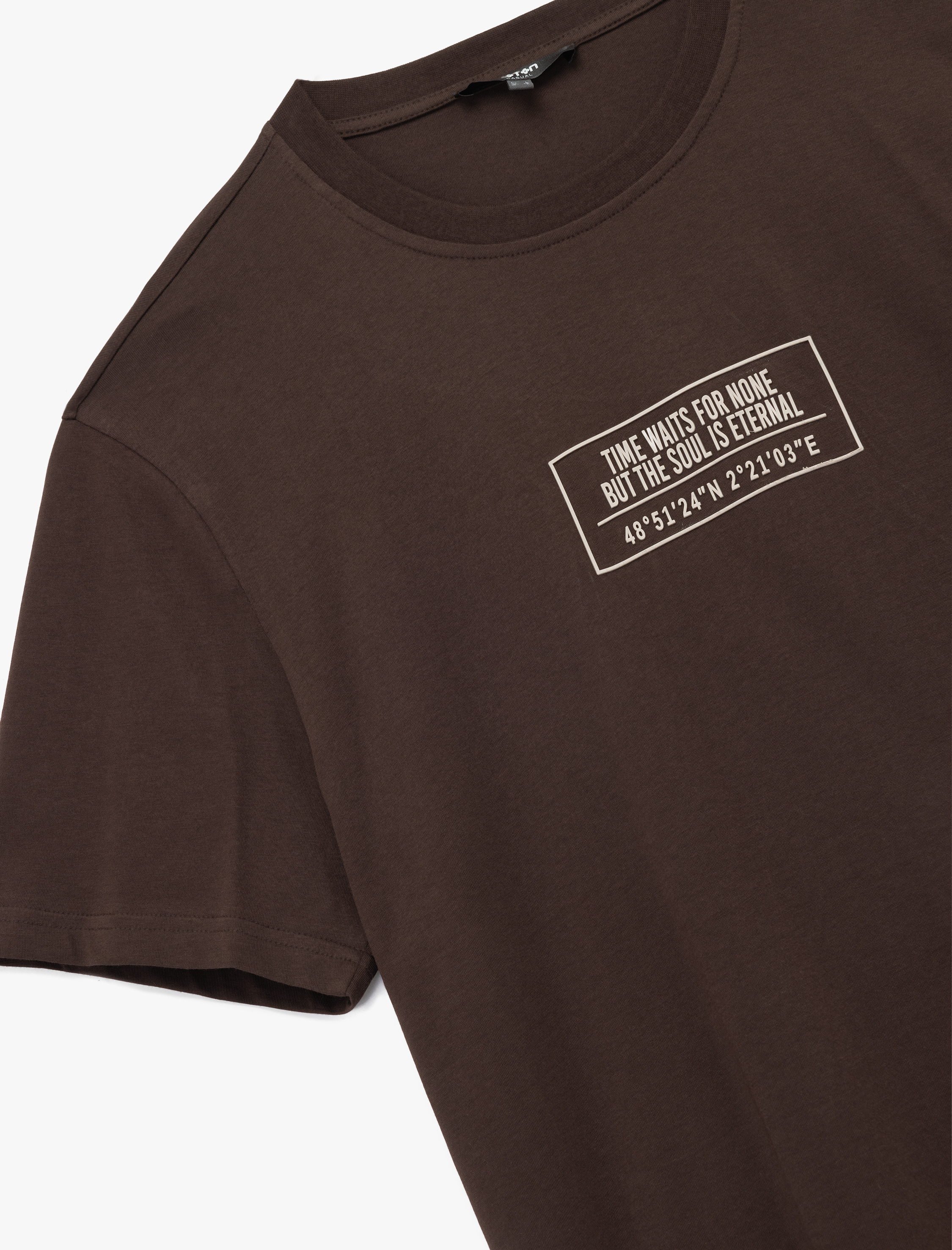   Regular Fit Pamuklu Bisiklet Yaka Kısa Kollu Baskılı Tişört