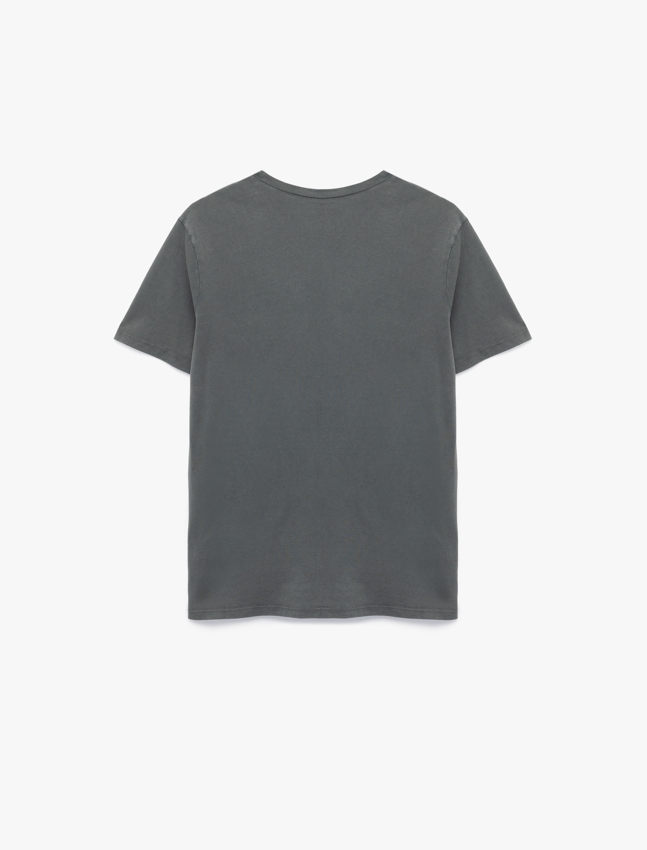   Pamuklu Kısa Kollu Bisiklet Yaka Basic Tişört