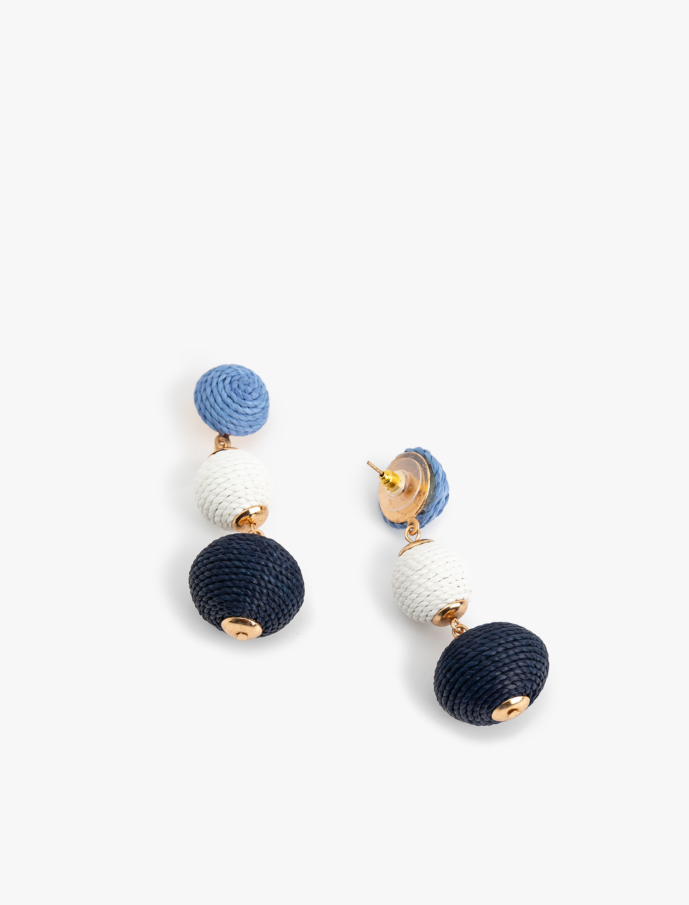  Kadın Sallantılı Çok Renkli Geometrik Hasır Küpe - Koton X Melis Ağazat