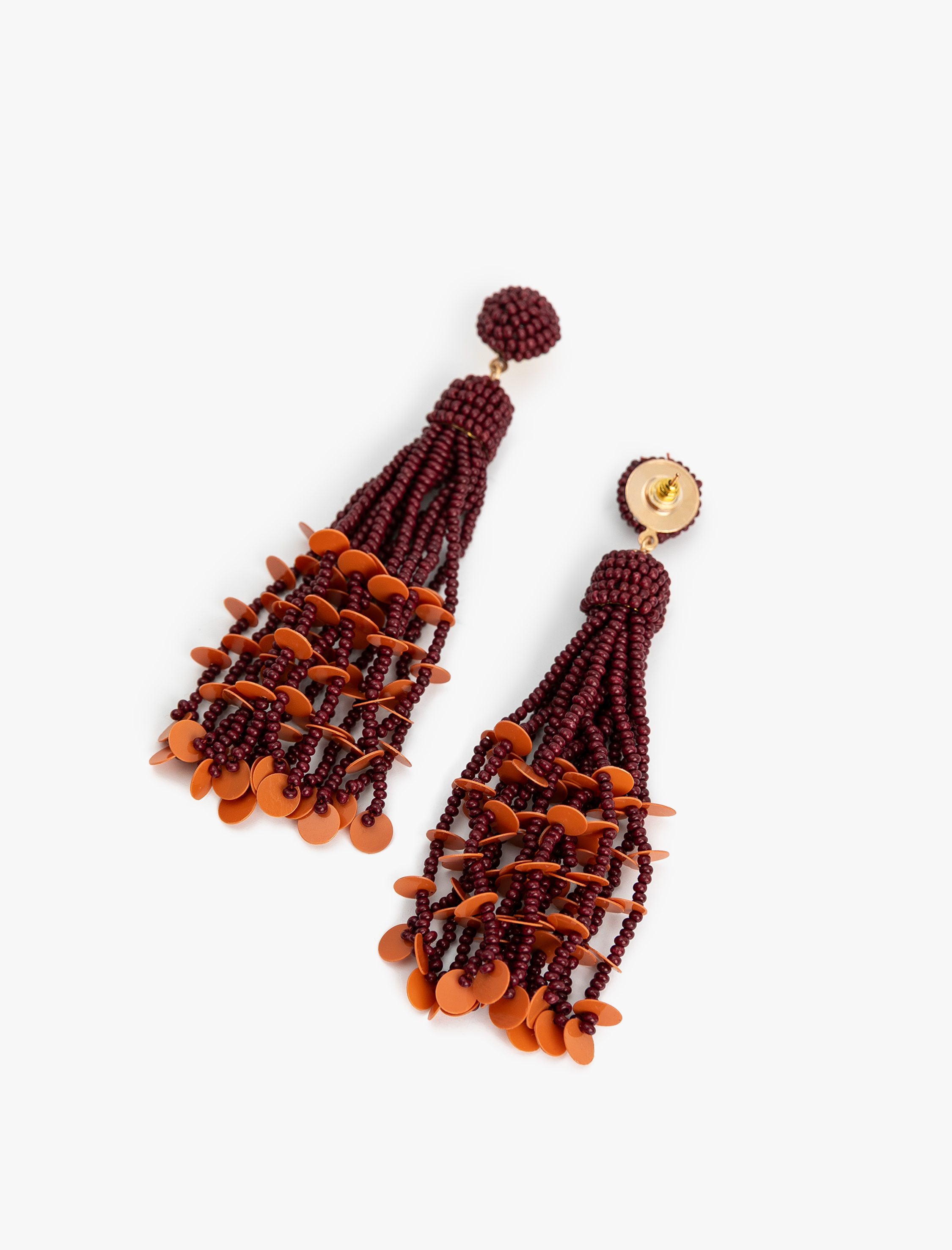  Kadın Büyük Boy Sallantılı Boncuklu Küpe - Koton X Melis Ağazat