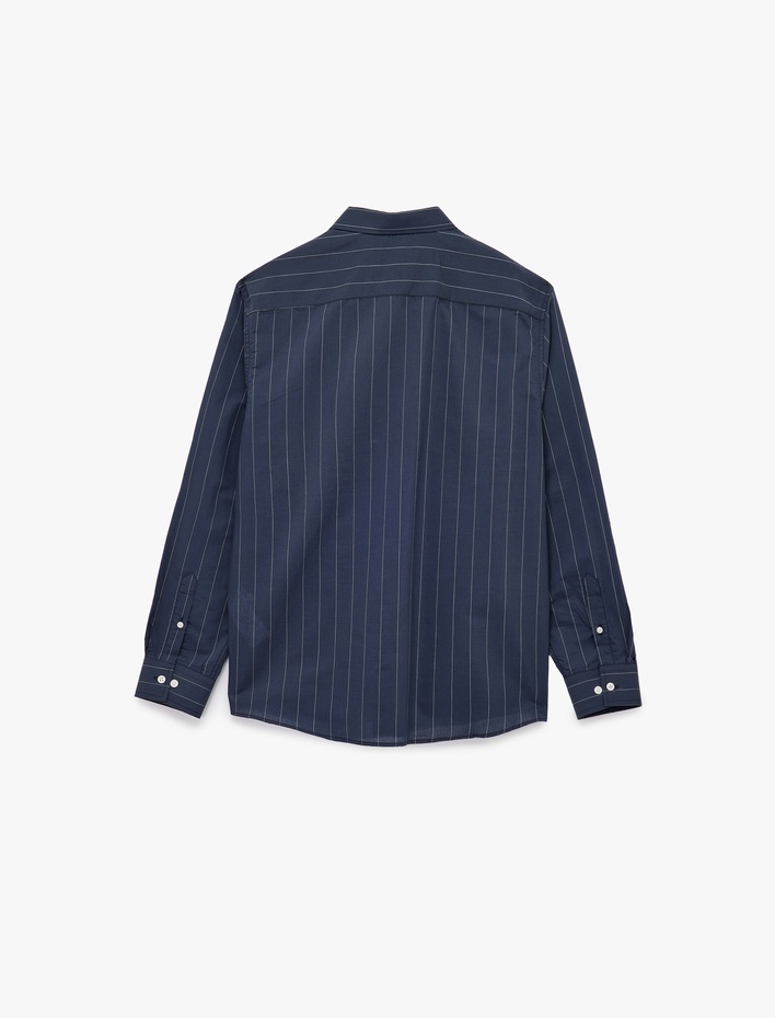  Regular Fit Klasik Yaka Uzun Kollu Pamuklu Poplin Gömlek