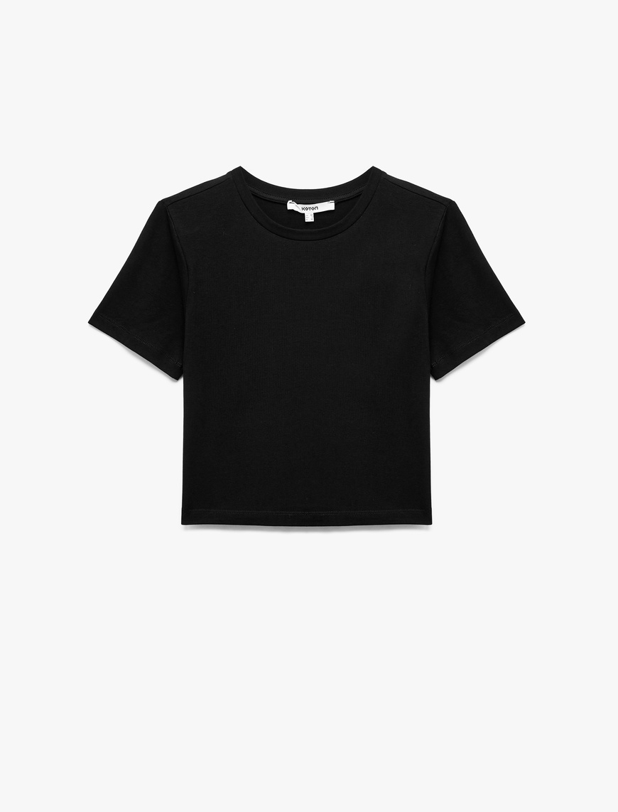   Pamuklu Slim Fit Kısa Kollu Bisiklet Yaka Tişört