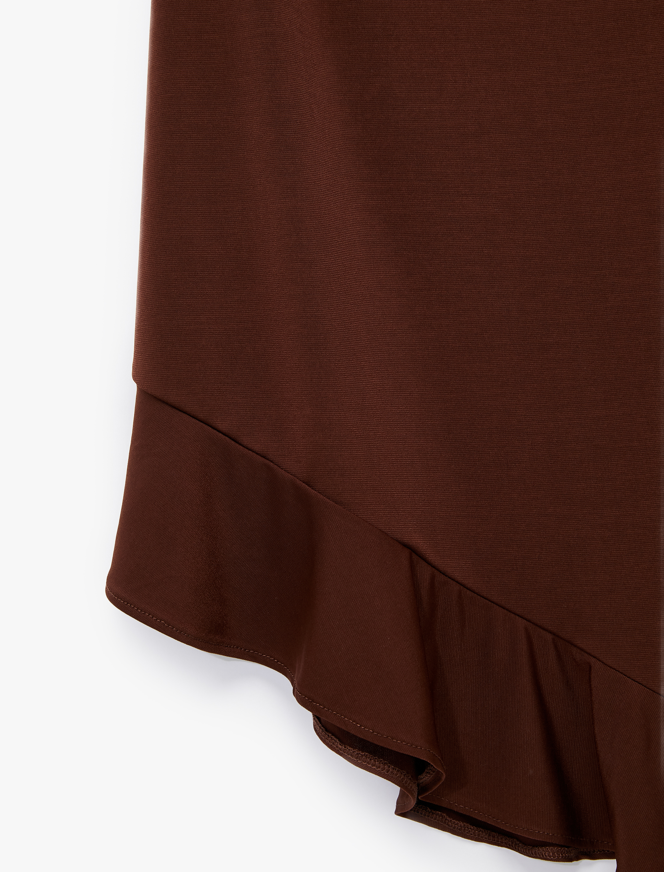   Degaje Yaka Asimetrik Kolsuz Drapeli Midi Elbise