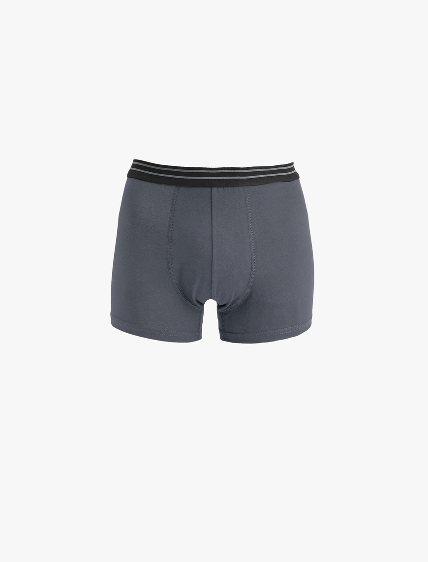   Pamuklu Regular Fit Şerit Detaylı 3'lü Boxer Seti