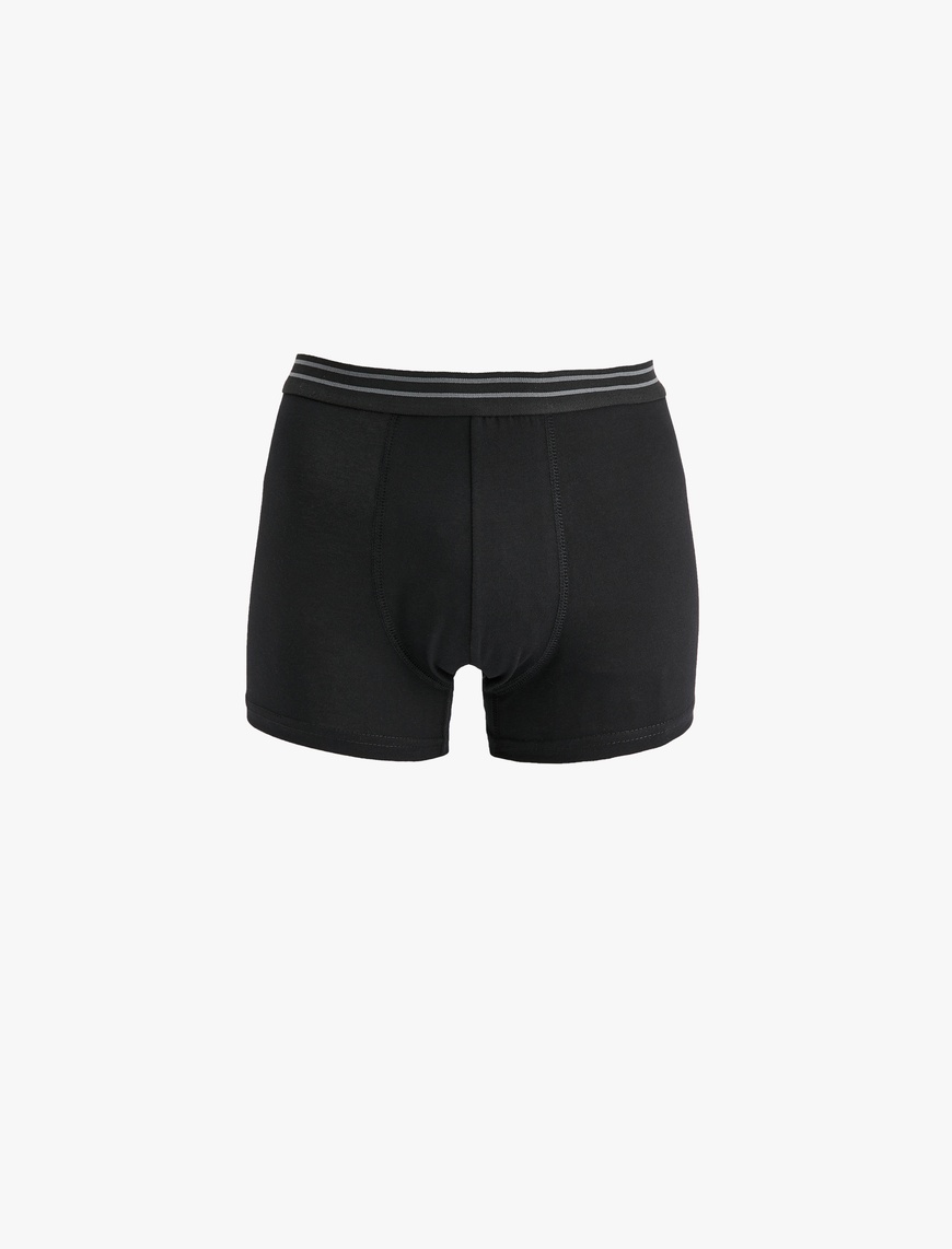   Pamuklu Regular Fit Şerit Detaylı 3'lü Boxer Seti
