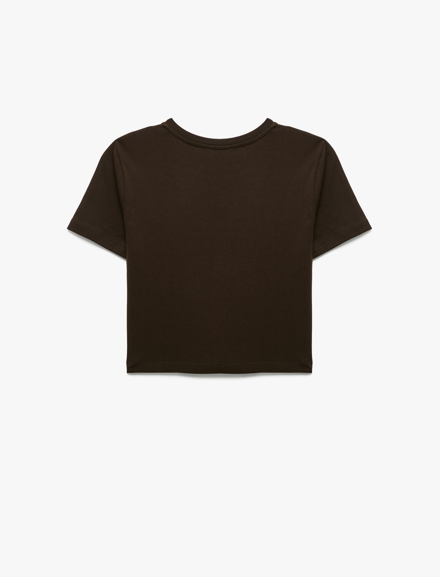   Pamuklu Slim Fit Kısa Kollu Bisiklet Yaka Tişört