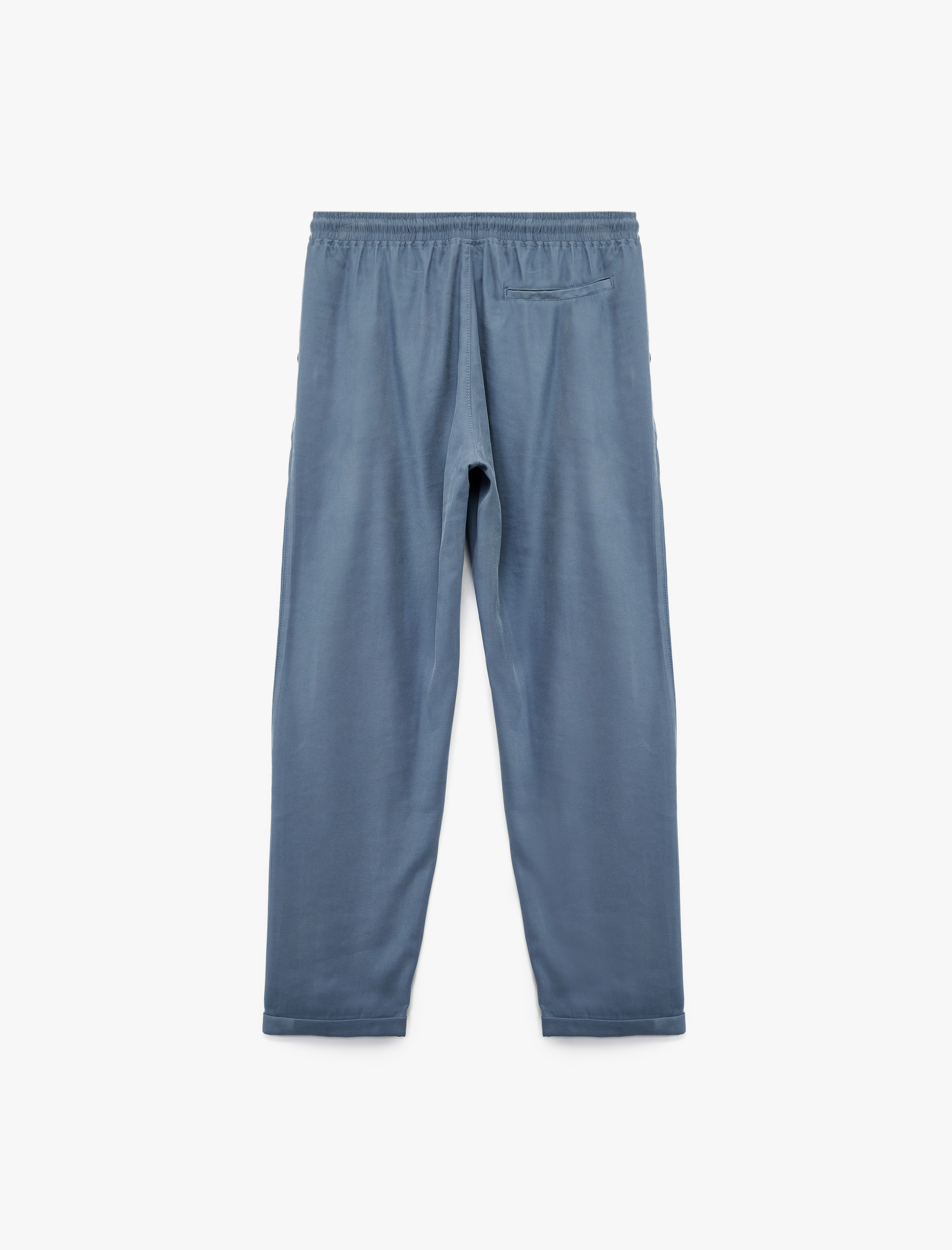   Viskon Cep Detaylı Rayon Tapered Beli Bağcıklı Pantolon