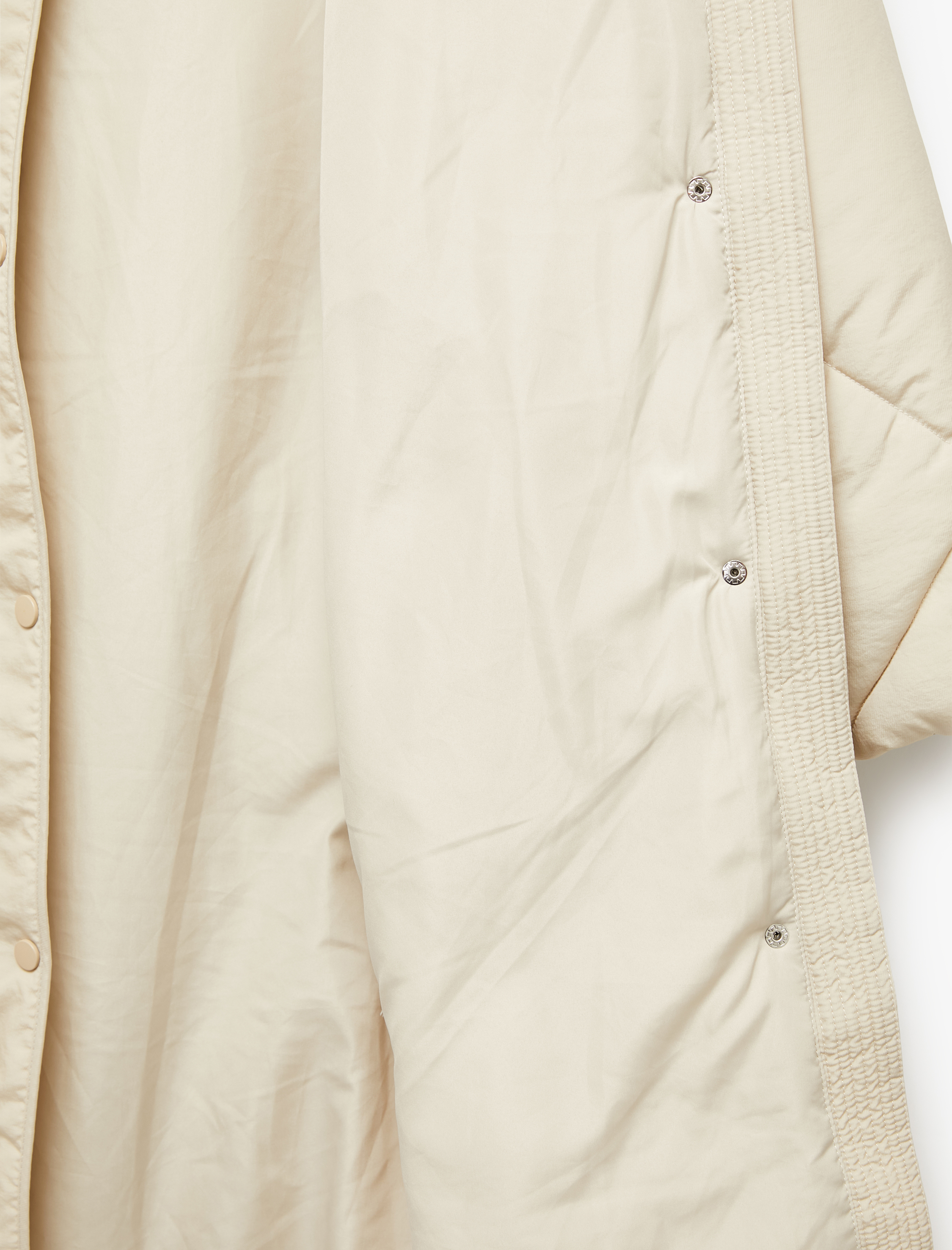   Kapüşonlu Fermuarlı Uzun Kollu Su İtici Ekstra Uzun Kapitone Oversize Şişme Anorak Mont