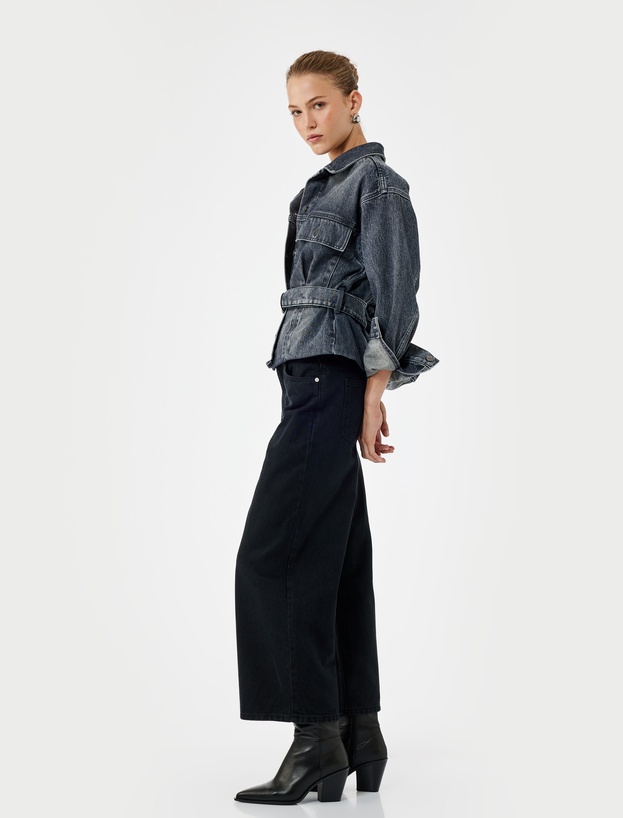 Geniş Paça Denim Pantolon - Bianca Wide Leg Jeans_1