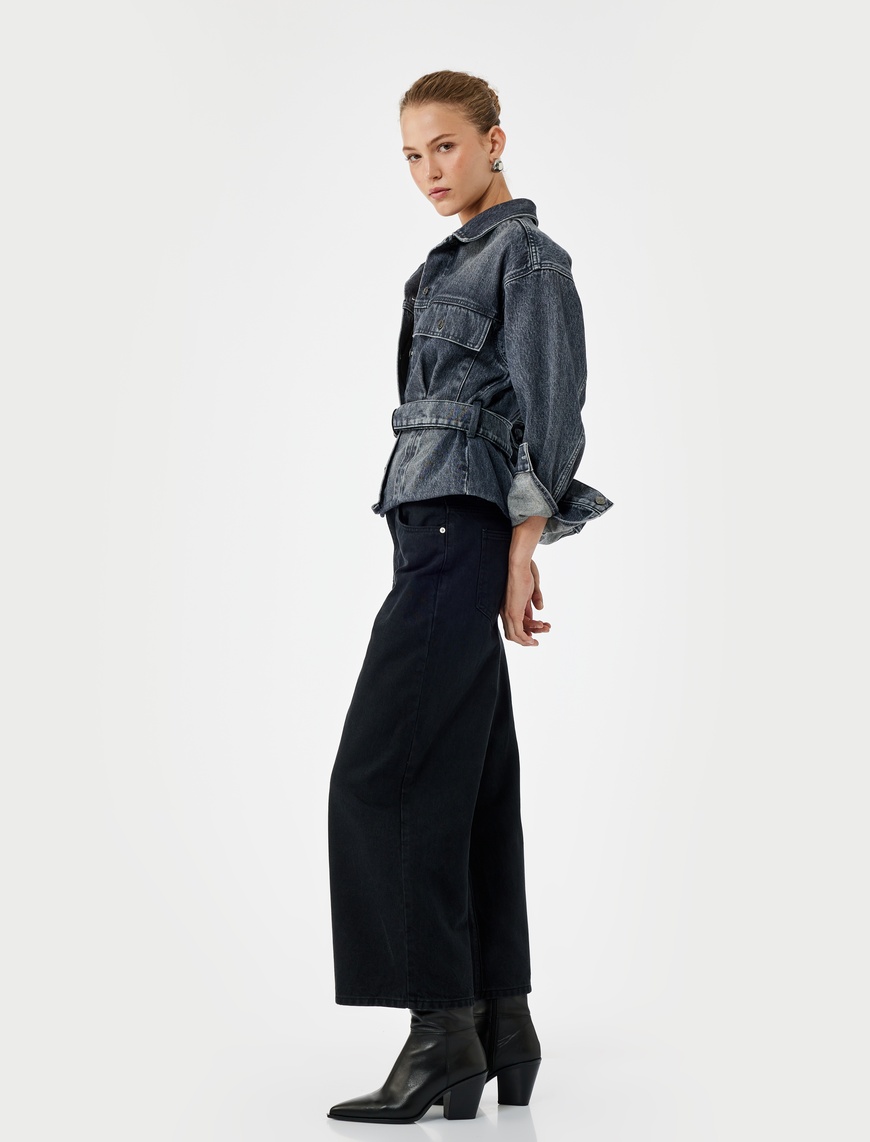   Geniş Paça Denim Pantolon - Bianca Wide Leg Jeans