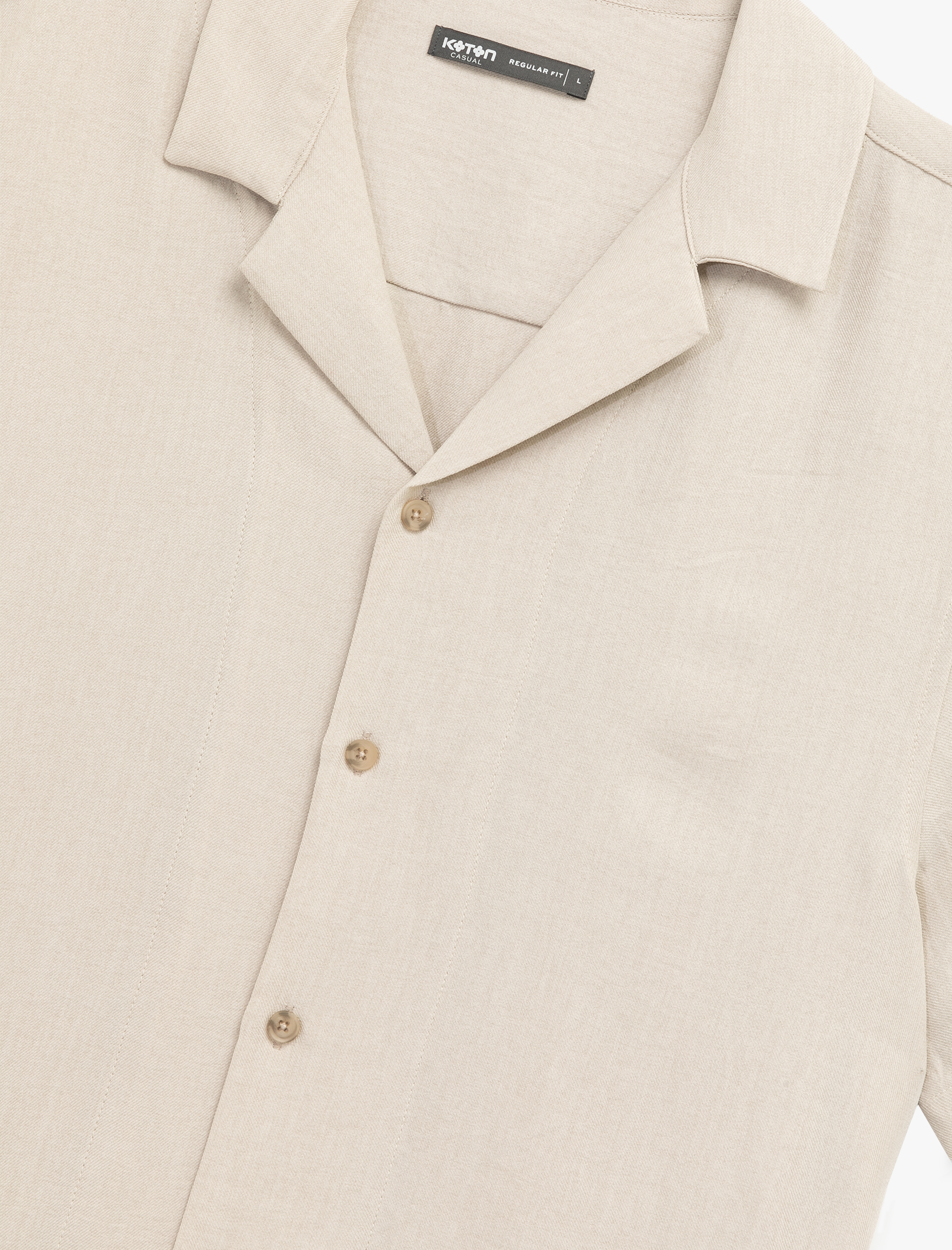   Regular Fit Kısa Kollu Düğmeli Devrik Yaka Gömlek