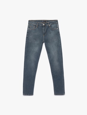 Pamuklu Normal Bel Cep Detaylı Skinny Fit Jean Pantolon - Michael Jean