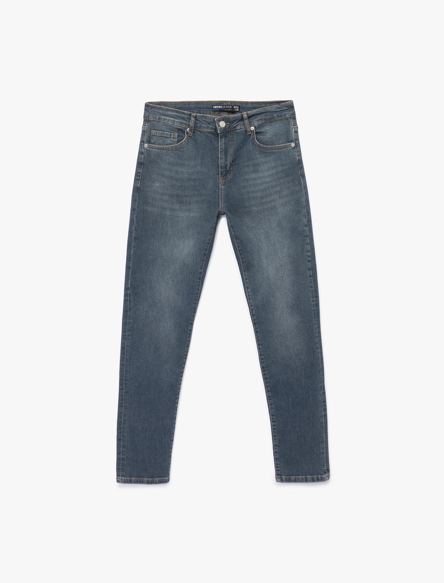  Pamuklu Normal Bel Cep Detaylı Skinny Fit Jean Pantolon - Michael Jean