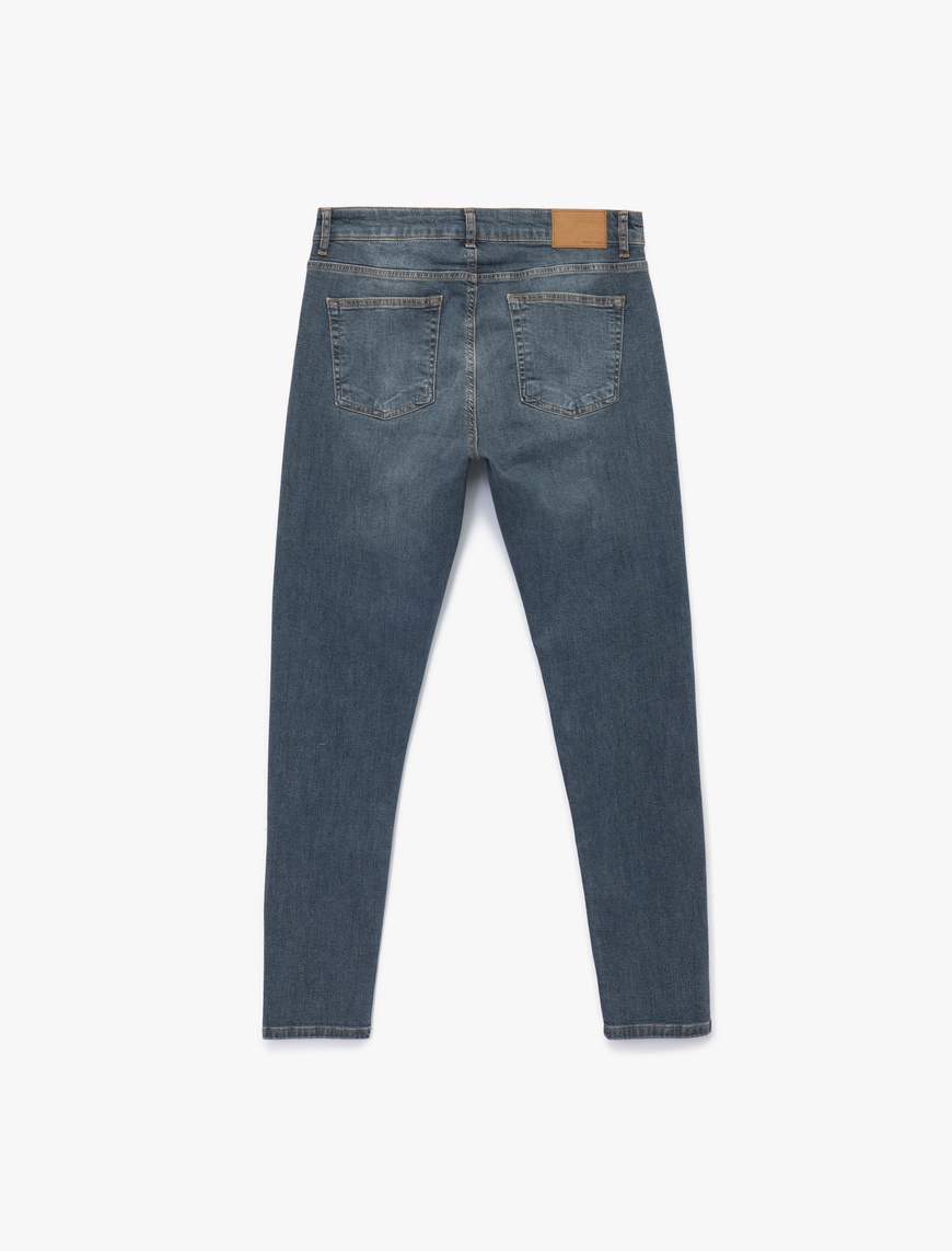   Pamuklu Normal Bel Cep Detaylı Skinny Fit Jean Pantolon - Michael Jean