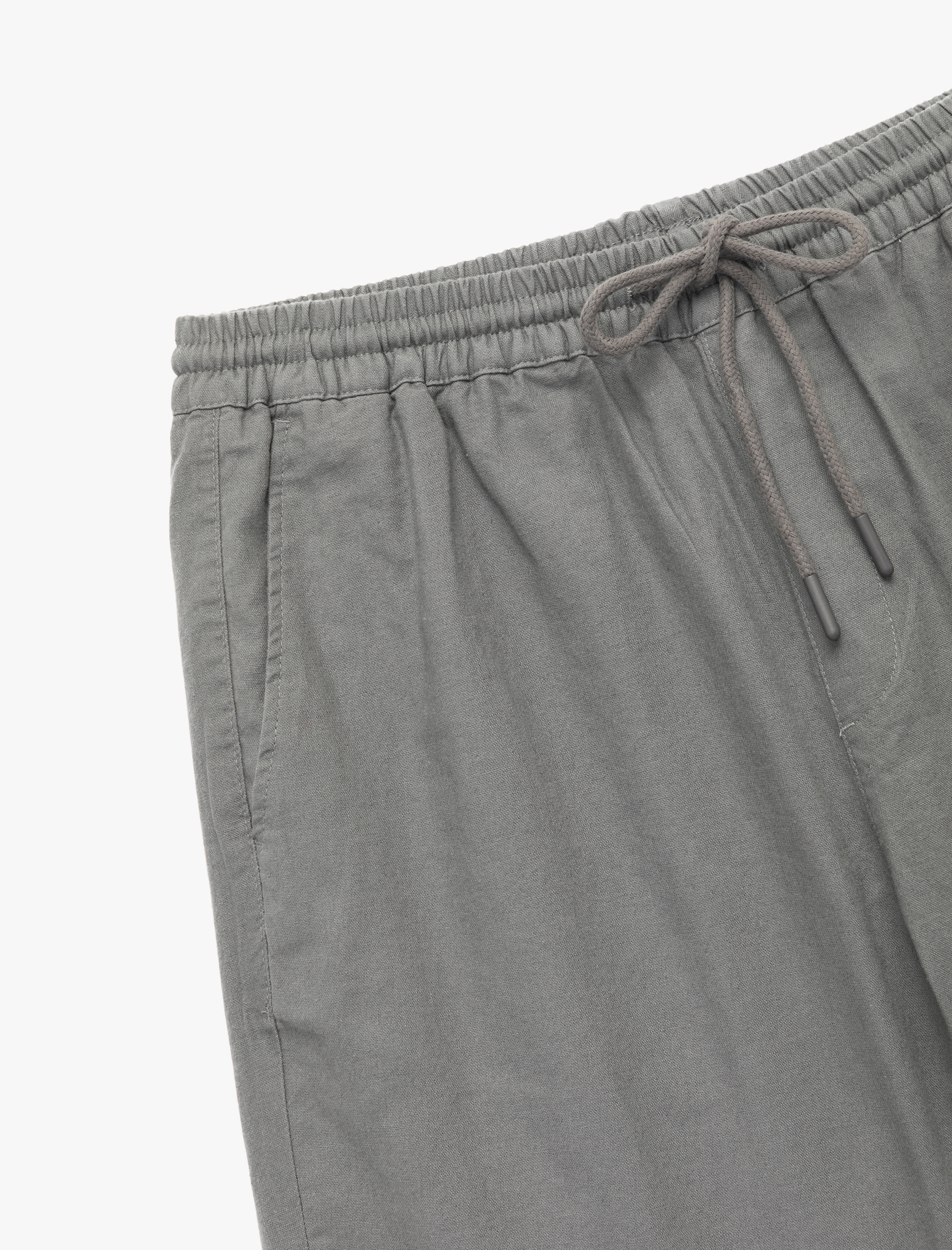   Keten Pamuk Karışımlı Cep Detaylı Beli Bağcıklı Şort