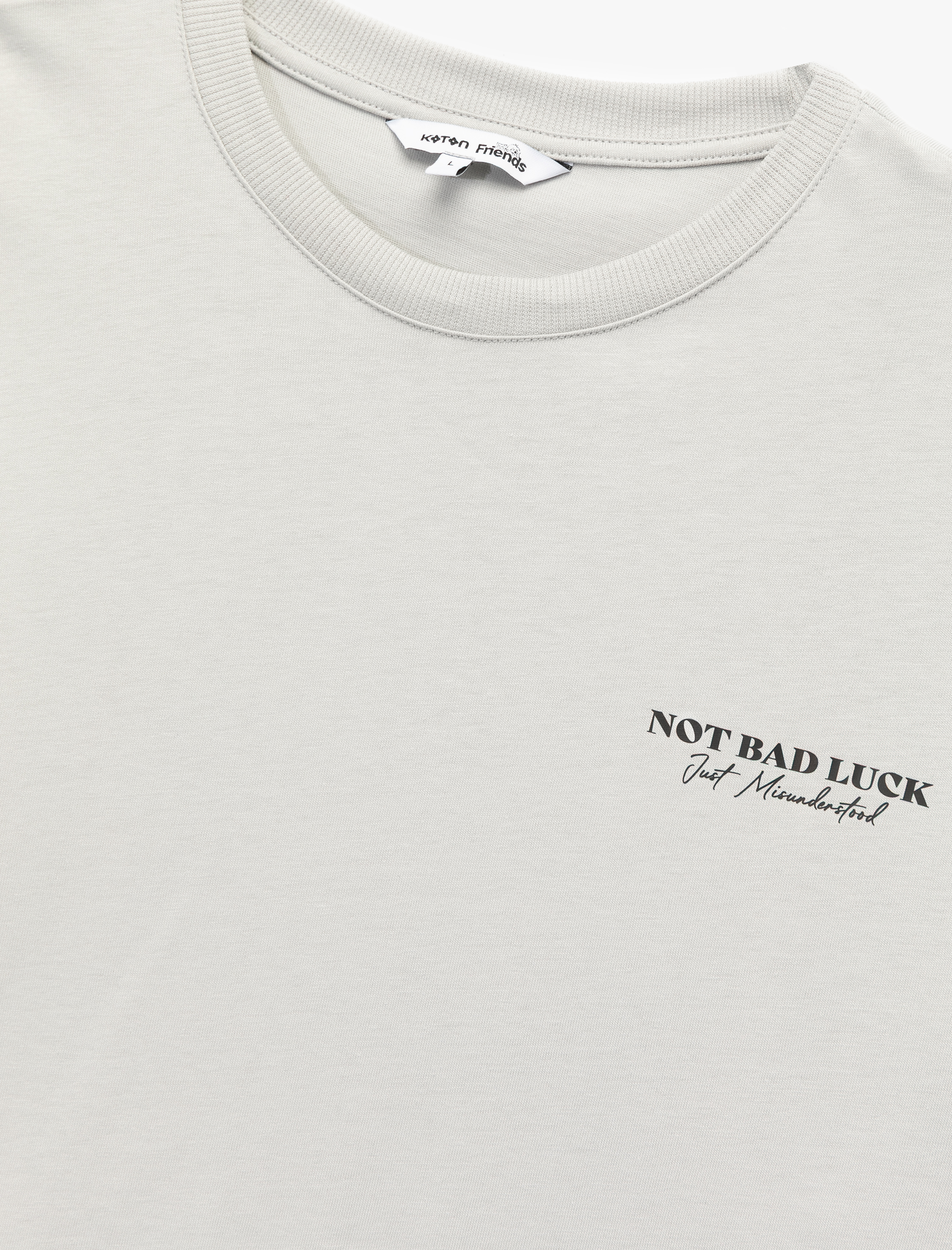 Regular Fit Kısa Kollu Bisiklet Yaka Pamuklu Arkası Baskılı Tişört