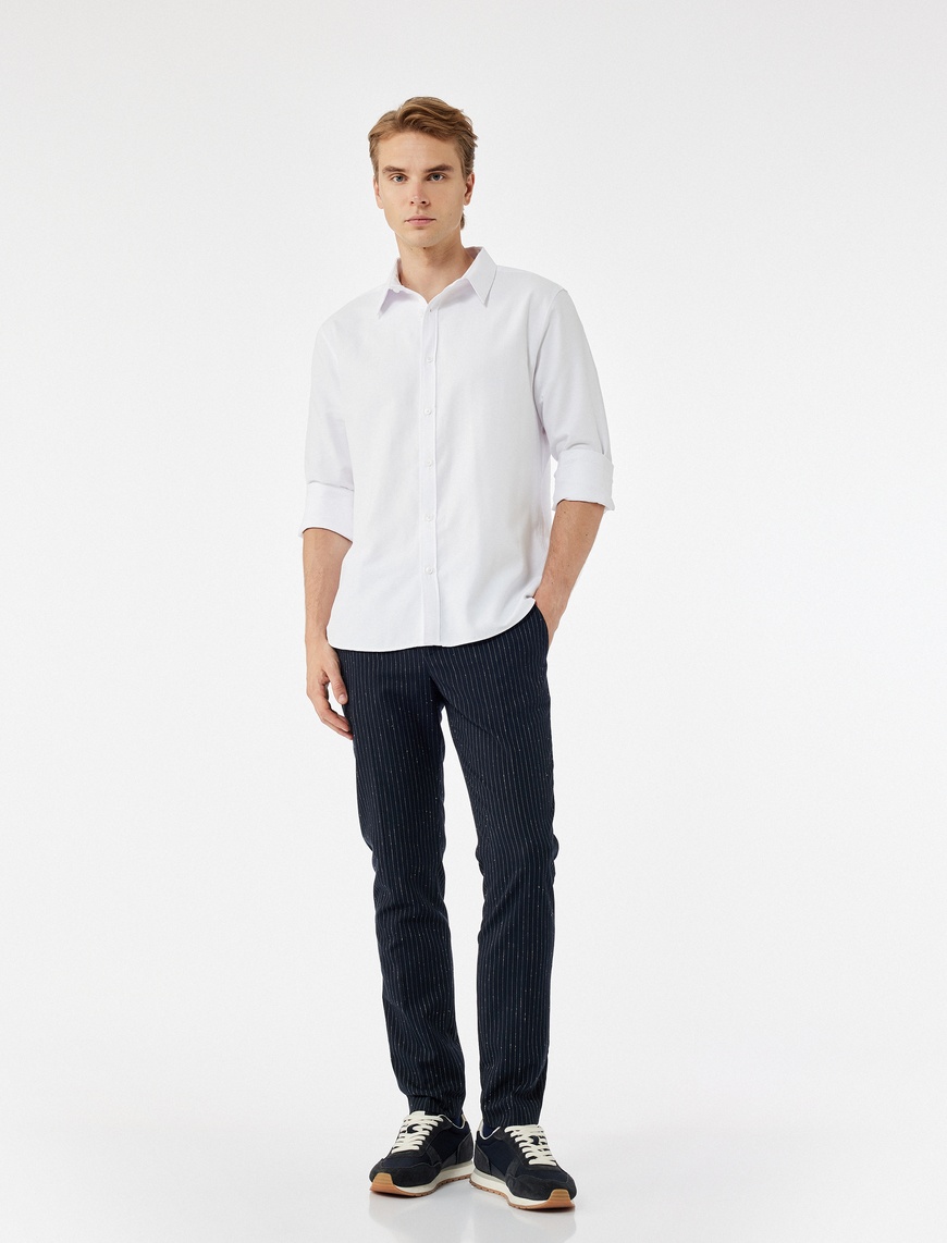   Regular Fit Klasik Yaka Uzun Kollu Oxford Gömlek