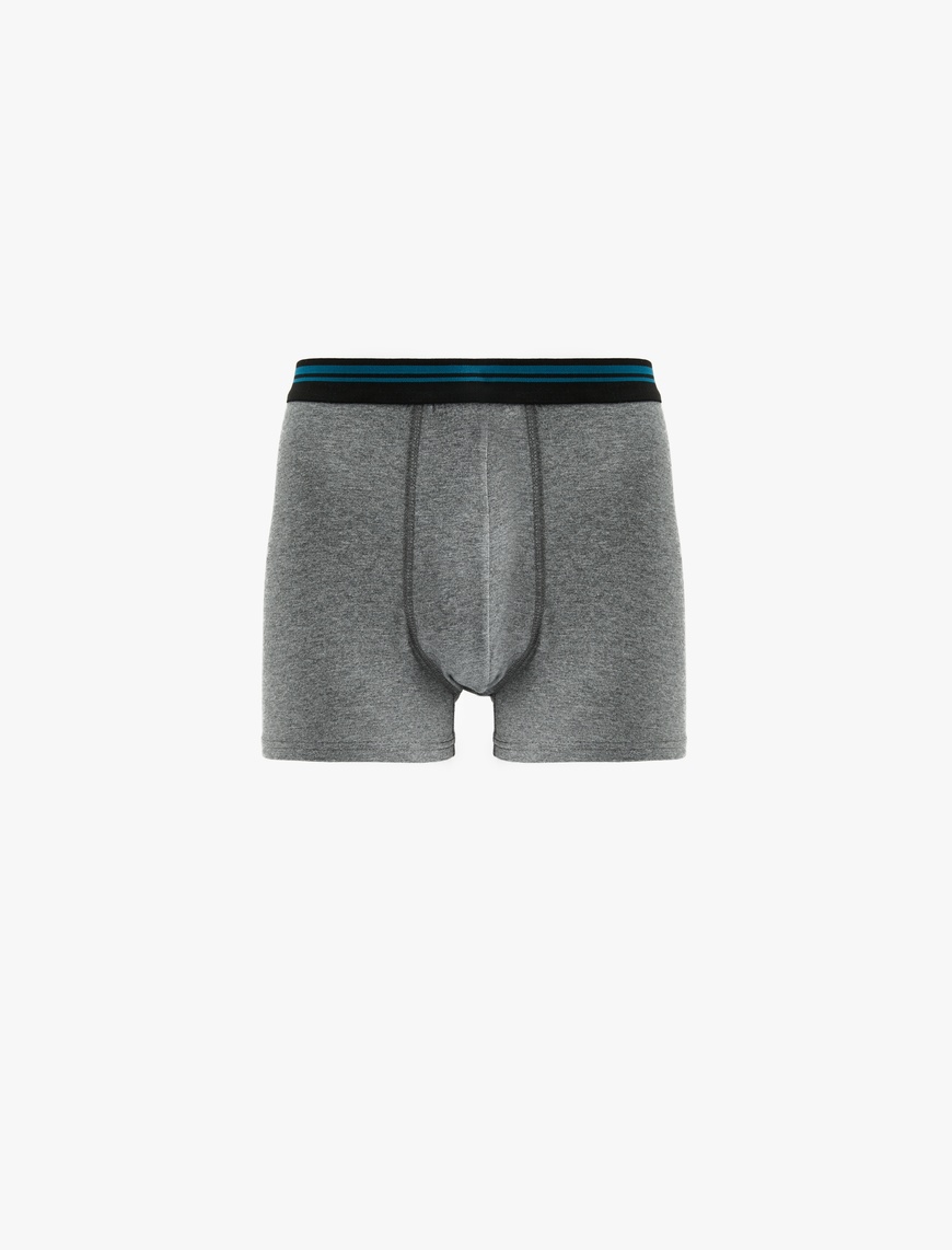   Lastik Detaylı Pamuklu 3'lü Boxer Seti