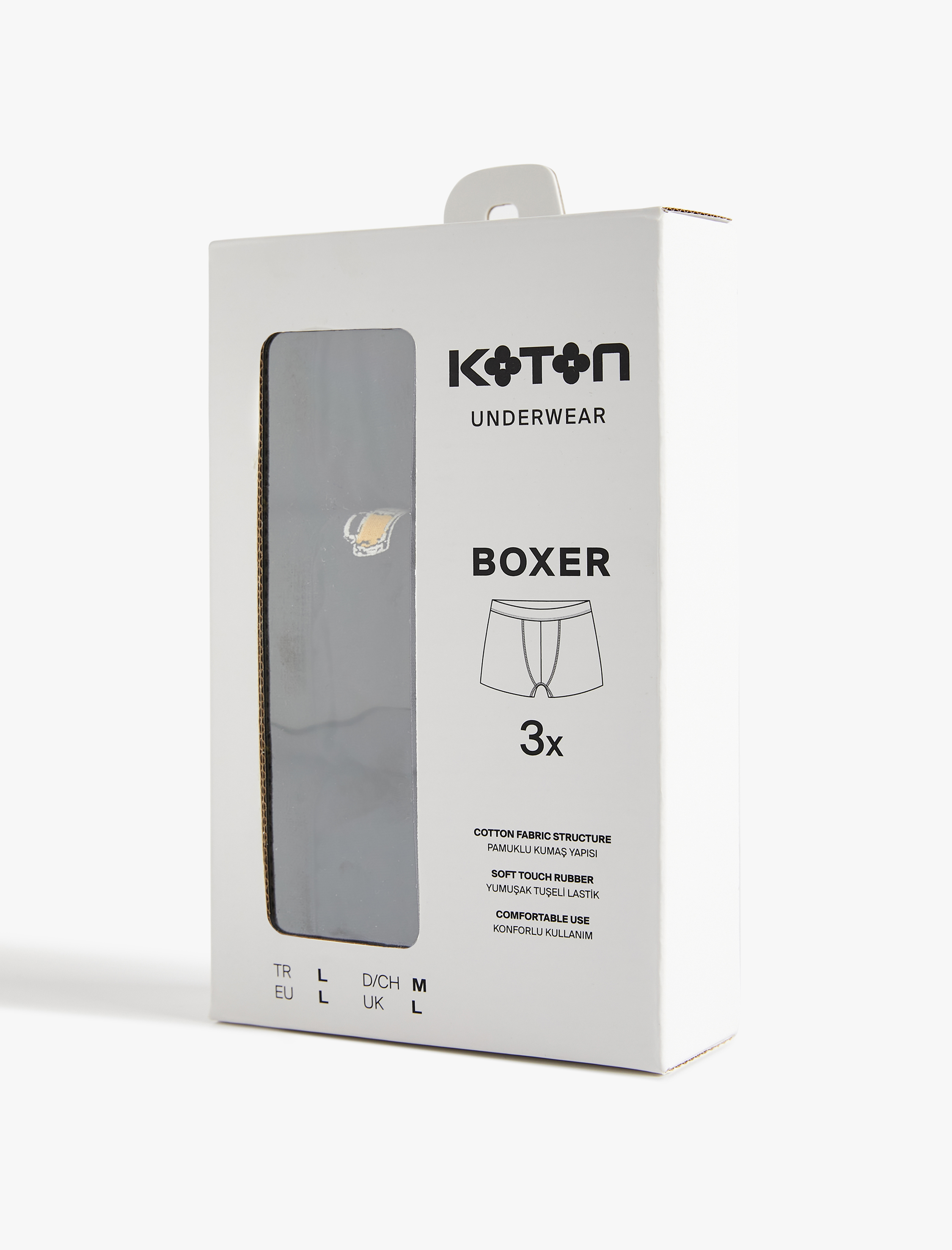   Pamuklu İçecek Baskılı 3'lü Boxer Seti