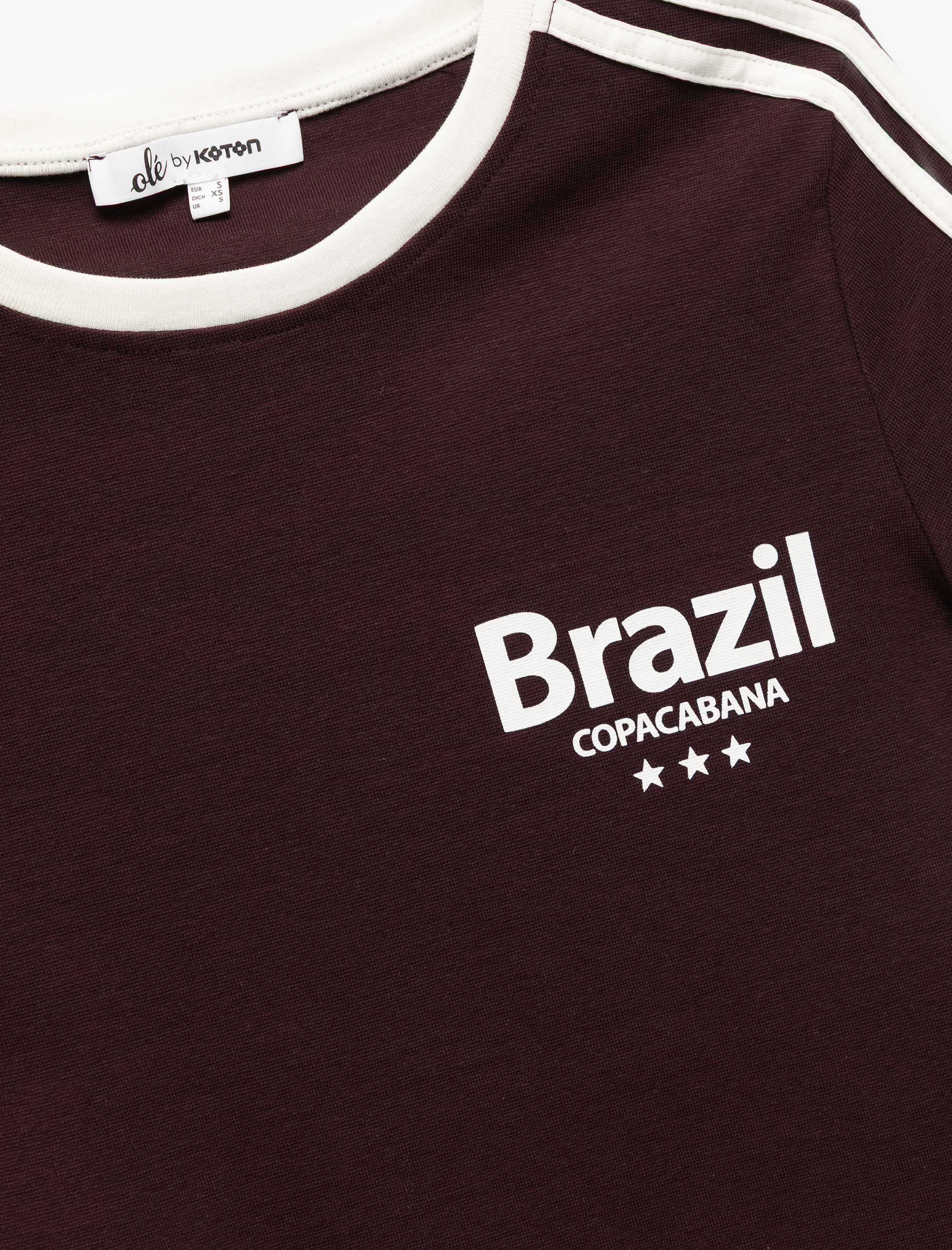   Slim Fit Çizgili Kısa Kollu Bisiklet Yaka Baskılı Tişört