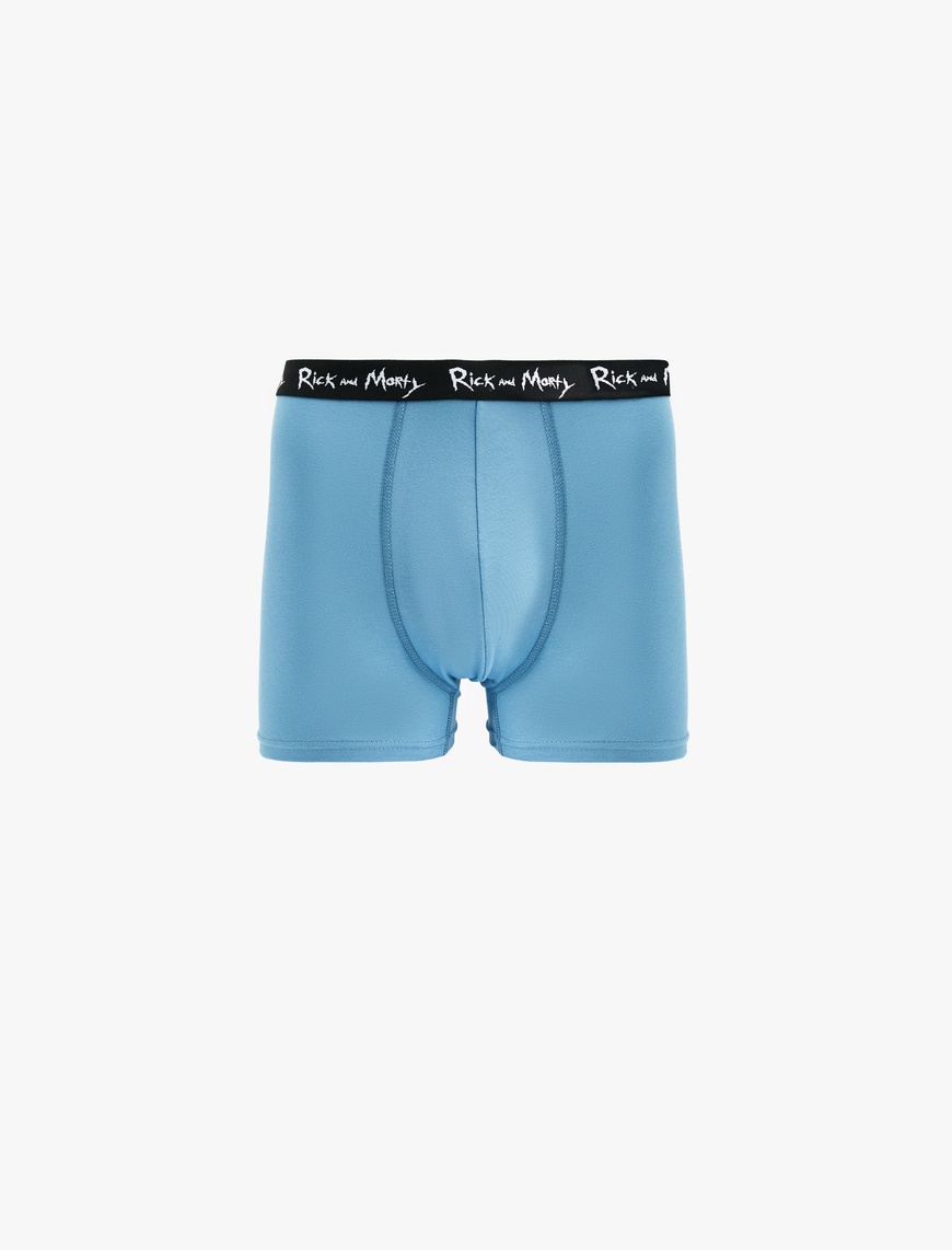   Lisanslı Rick and Morty Baskılı Pamuklu 3'lü Boxer Set