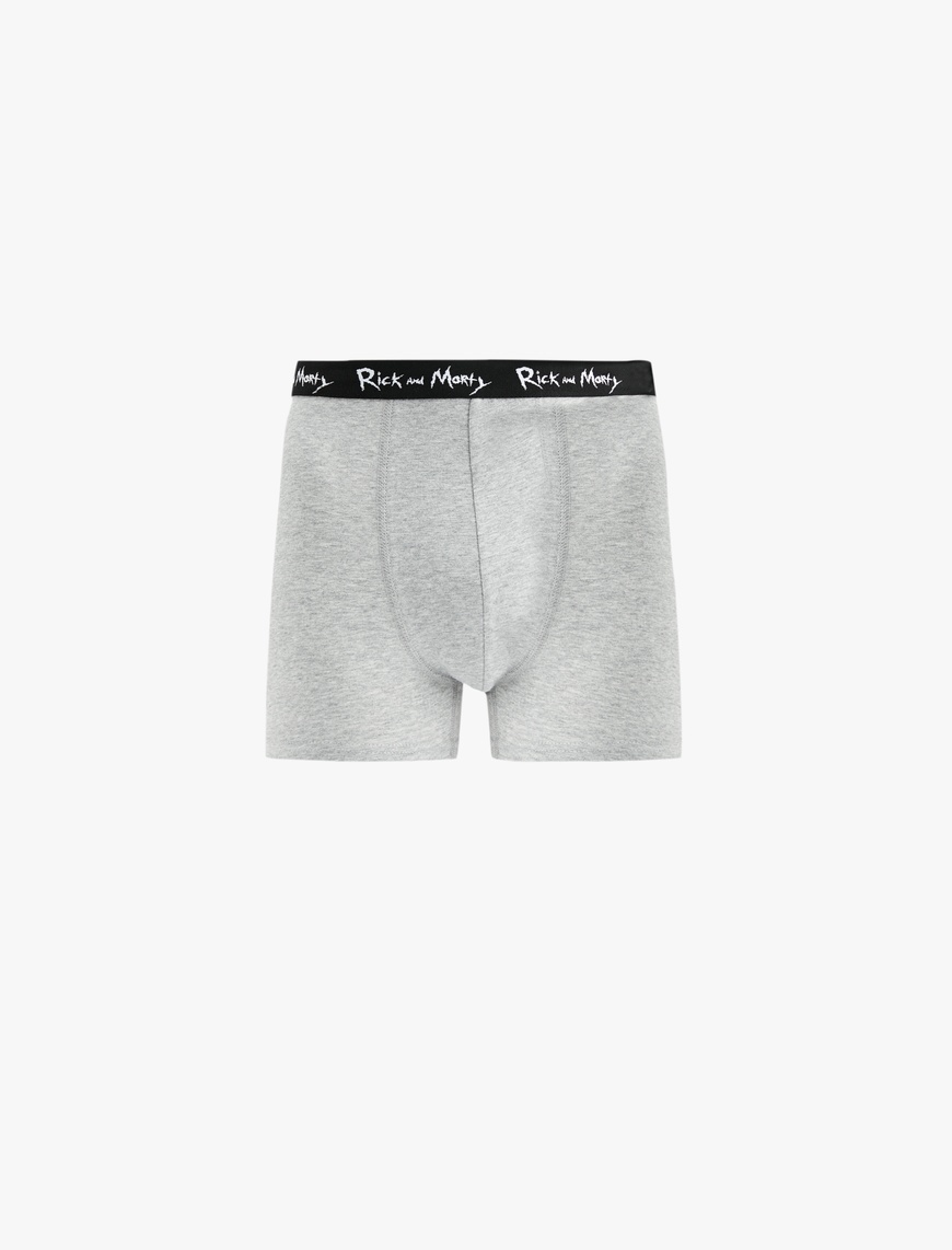   Lisanslı Rick and Morty Baskılı Pamuklu 3'lü Boxer Set