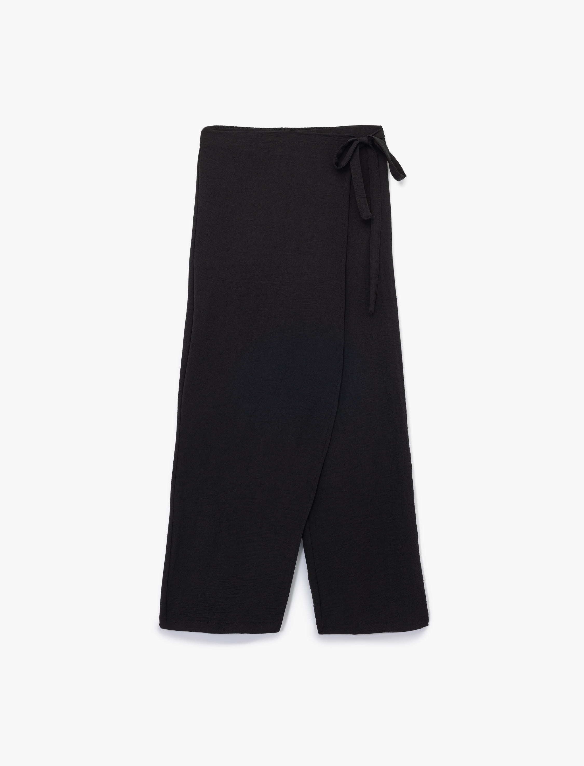   Beli Bağlamalı Rahat Kesim Geniş Paça Pantolon