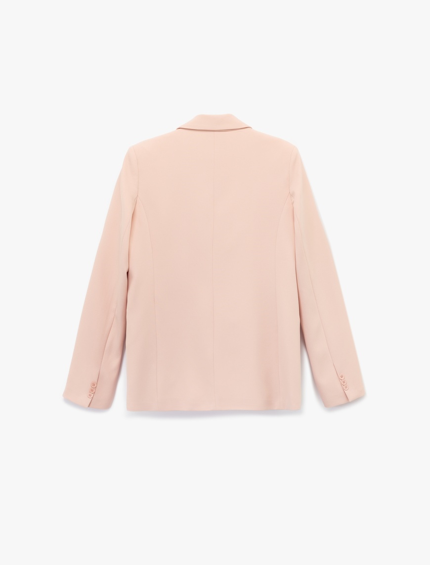   Kruvaze Uzun Kollu Oversize Blazer Ceket