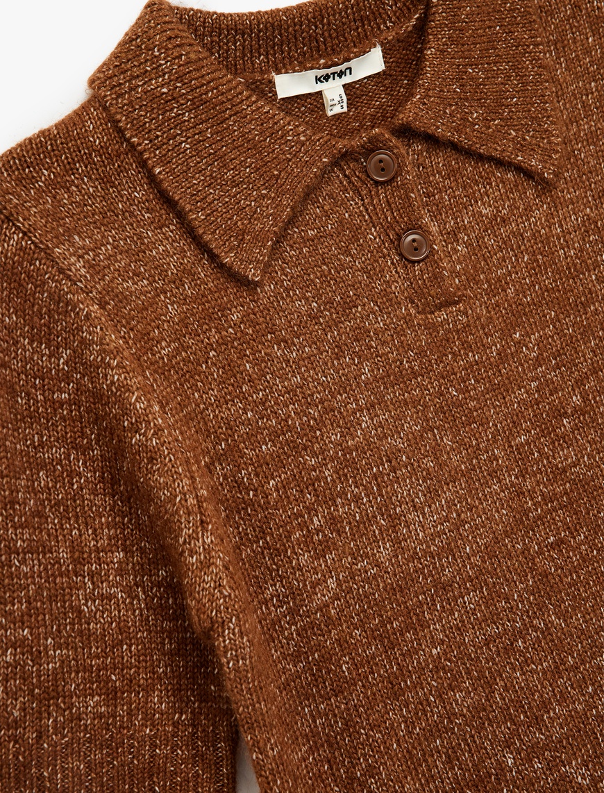   Regular Fit Kısa Kollu Polo Yaka Triko Kazak