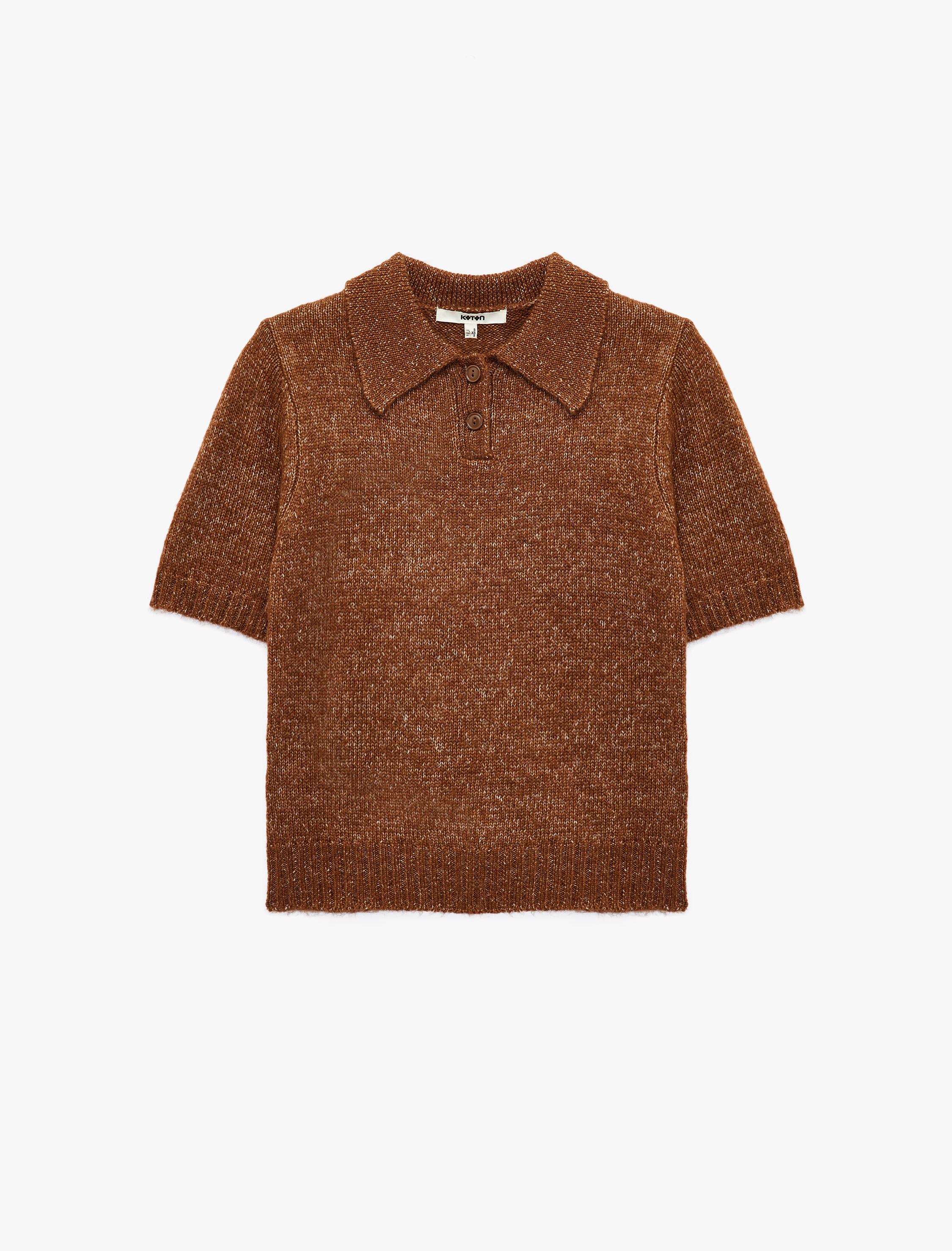   Regular Fit Kısa Kollu Polo Yaka Triko Kazak