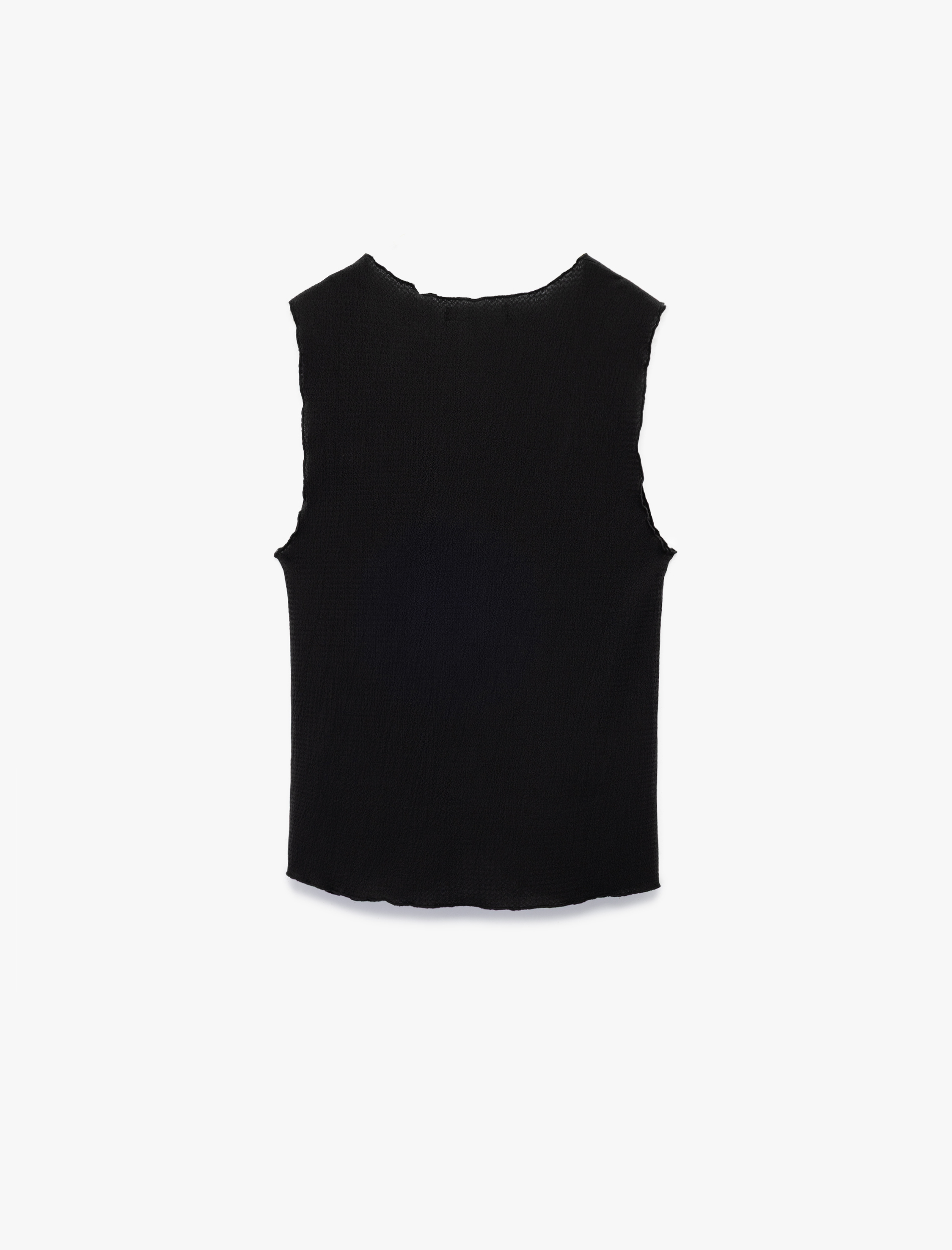   Slim Fit Drape Detaylı Kolsuz Kare Yaka Bluz