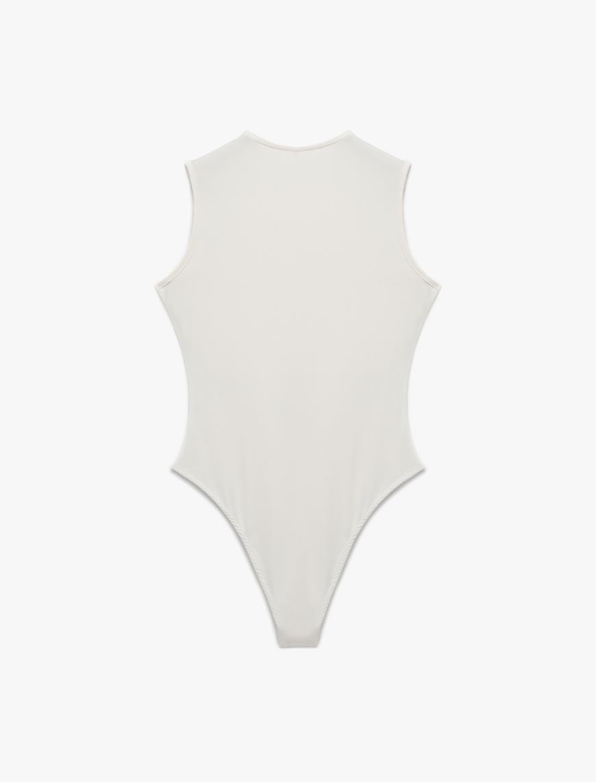   Slim Fit Kolsuz Bisiklet Yaka Bodysuit