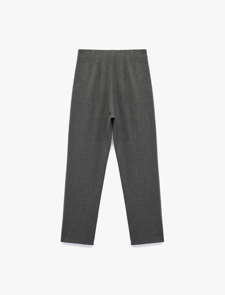   Slim Fit Fleto Cepli Cigarette Kumaş Pantolon
