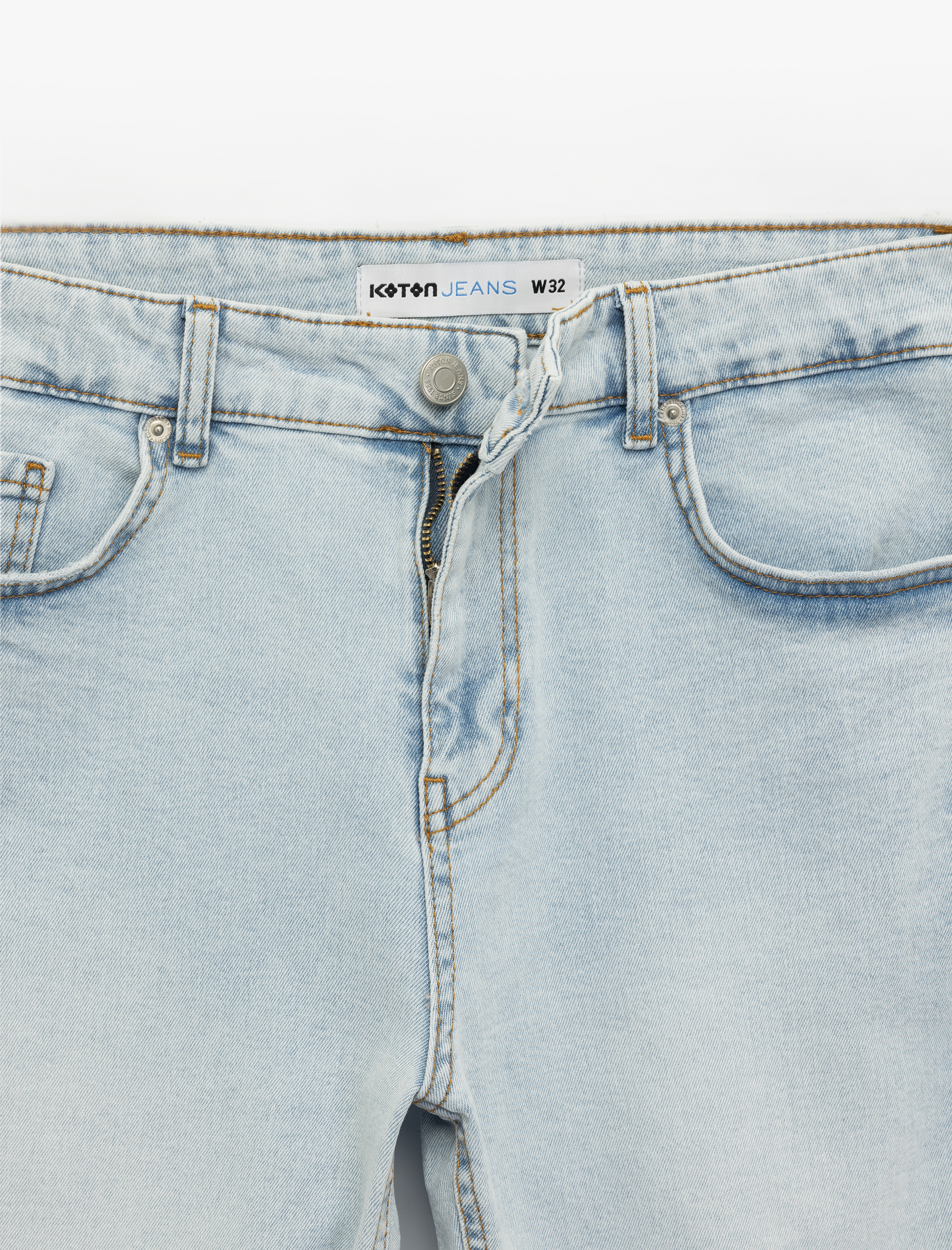   Katlamalı Paça Cep Detaylı Pamuklu Slim Fit Jean Şort