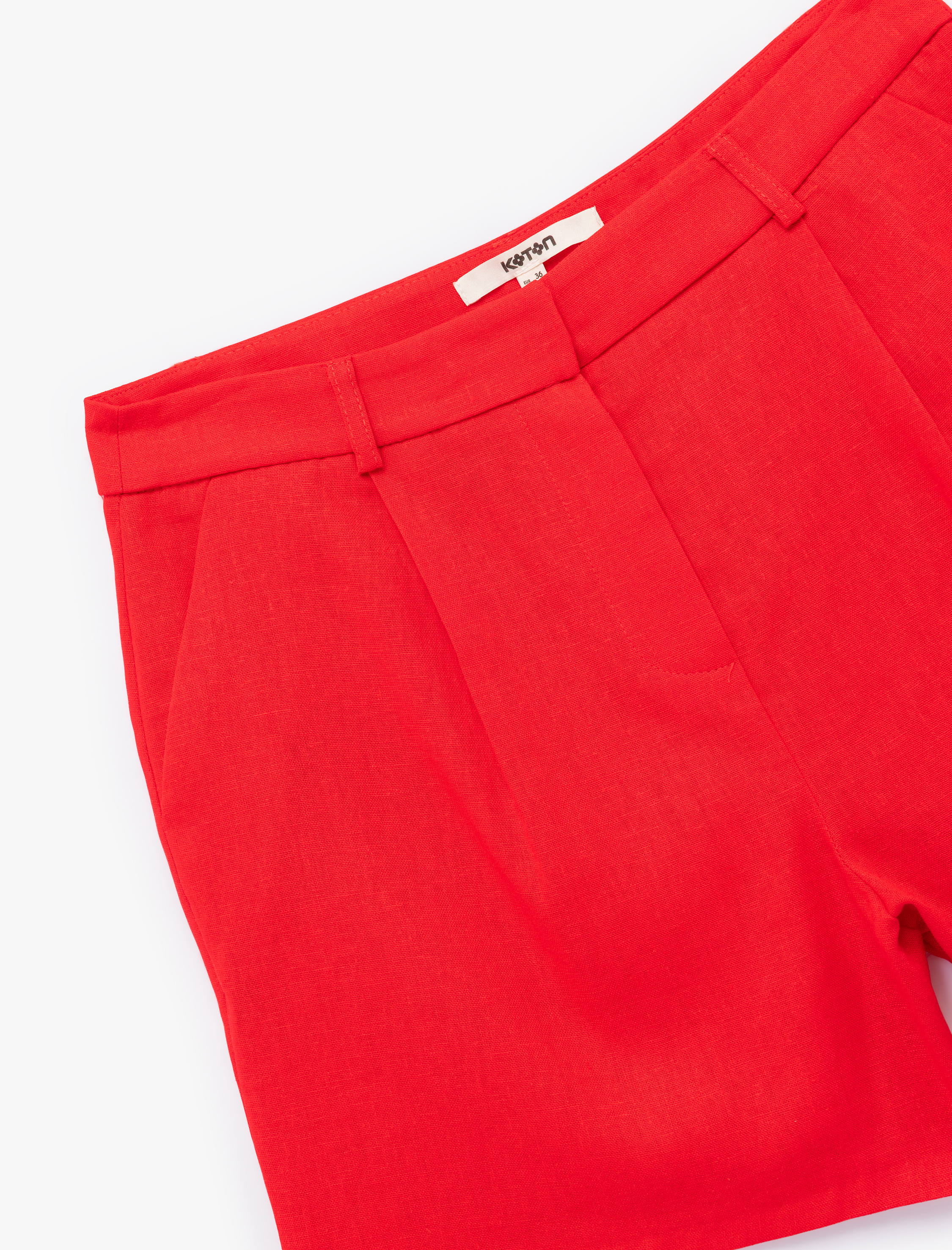   Cepli Pile Detaylı Mini Şort