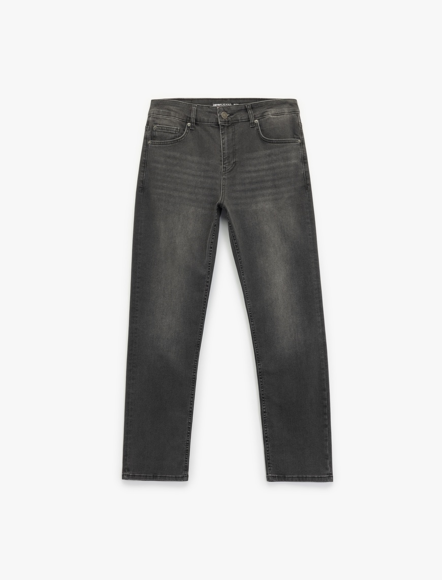   Normal Bel Pamuklu Straight Fit Jean Pantolon - Mark Jean