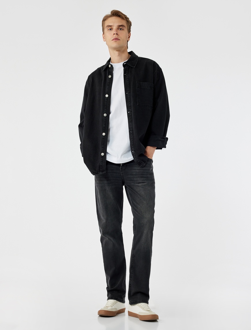   Normal Bel Pamuklu Straight Fit Jean Pantolon - Mark Jean