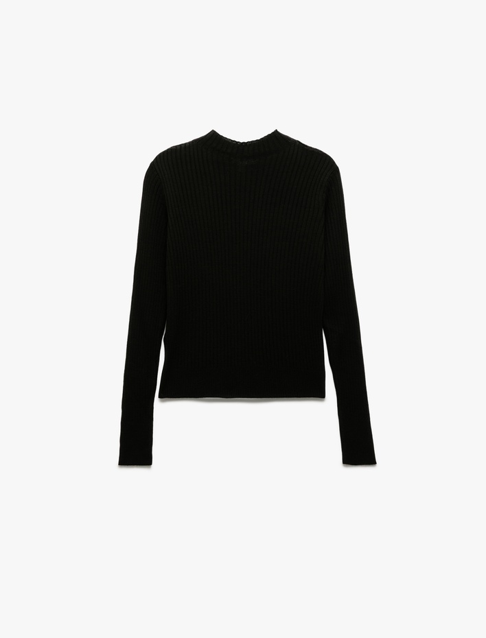  Regular Fit Uzun Kollu Hafif Dik Yaka Triko Kazak