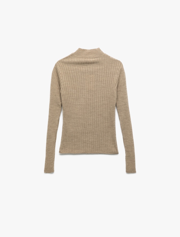  Regular Fit Dik Yaka Uzun Kollu Triko Kazak