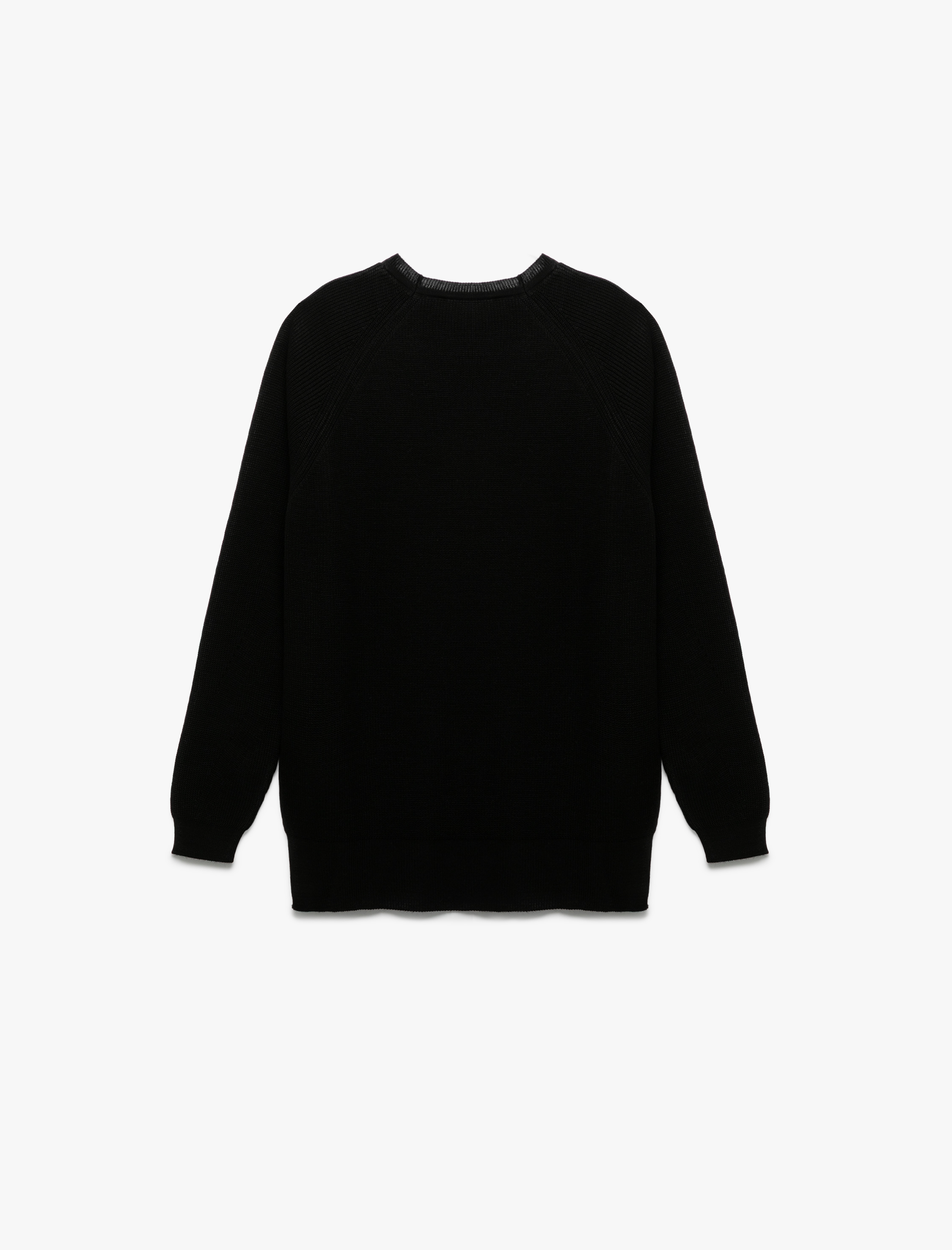   Uzun Kollu Bisiklet Yaka Triko Kazak