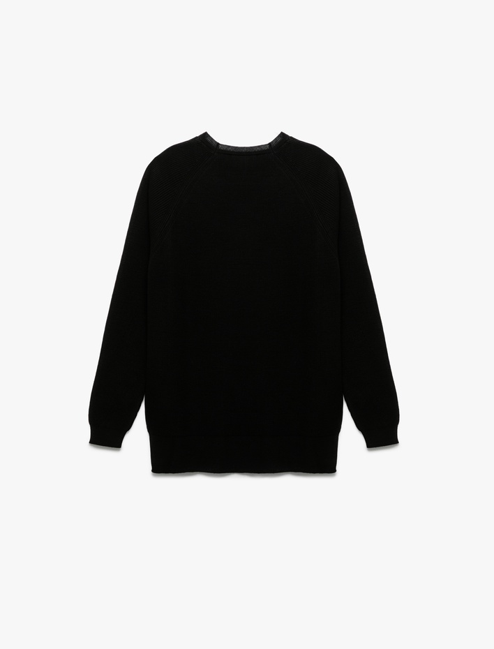  Uzun Kollu Bisiklet Yaka Triko Kazak