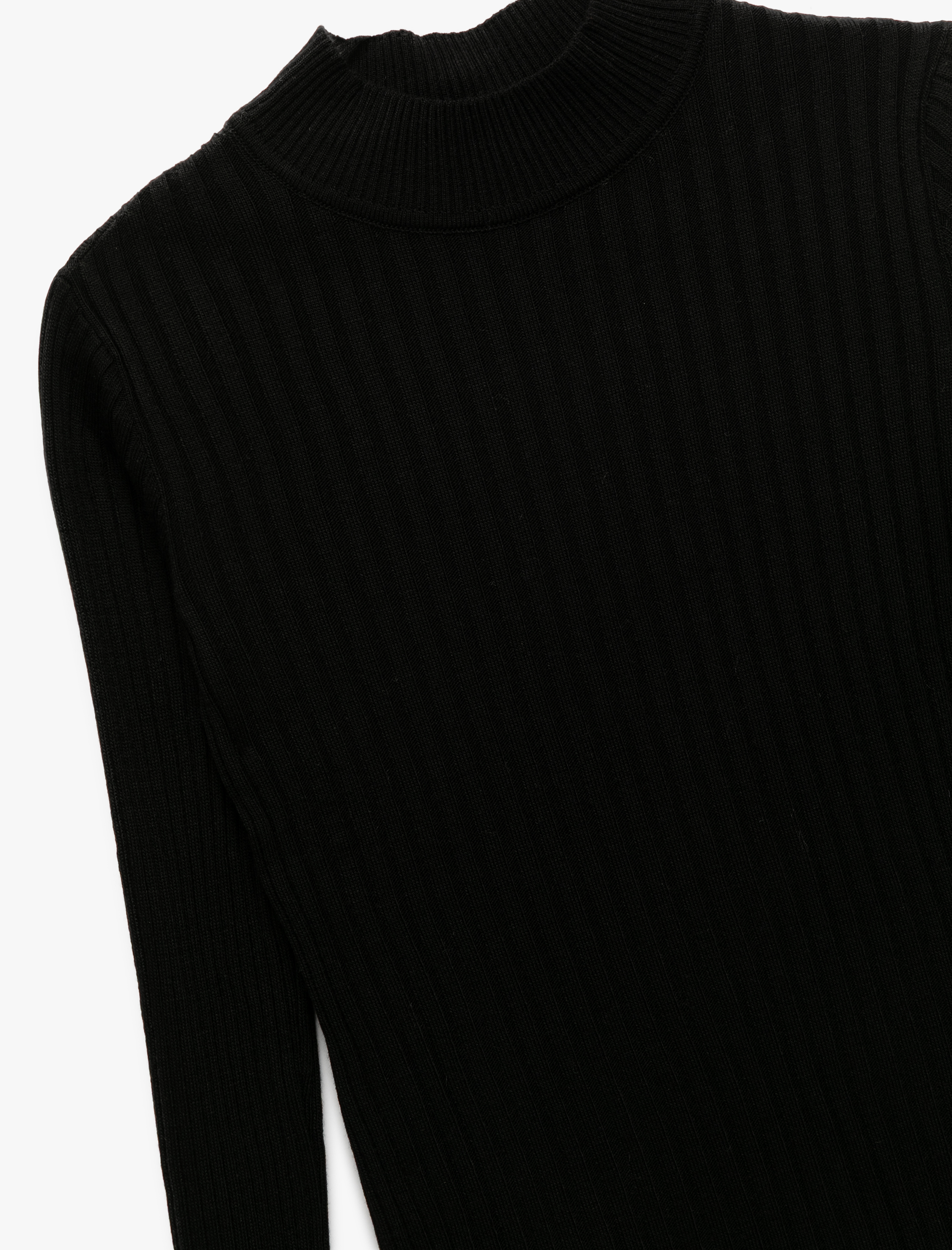 Regular Fit Dik Yaka Uzun Kollu Triko Kazak