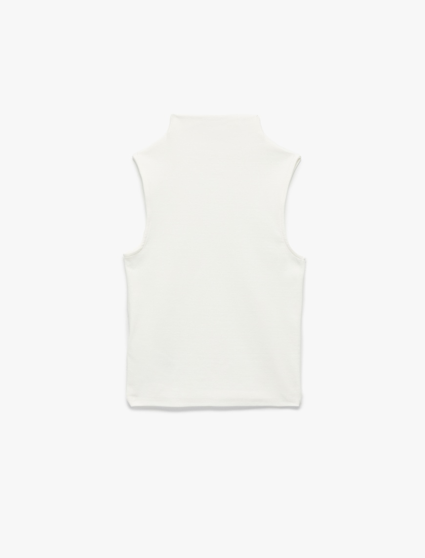  Pamuklu Slim Fit Kolsuz Dik Yaka Body